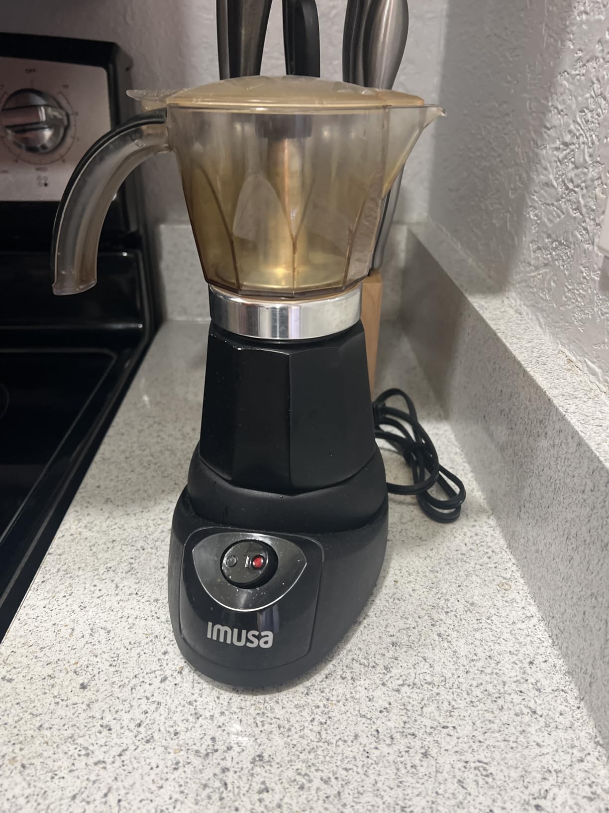 IMUSA 6 or 3 Cup Electric Espresso Maker with Cool-touch Handle, Black customer photo 1