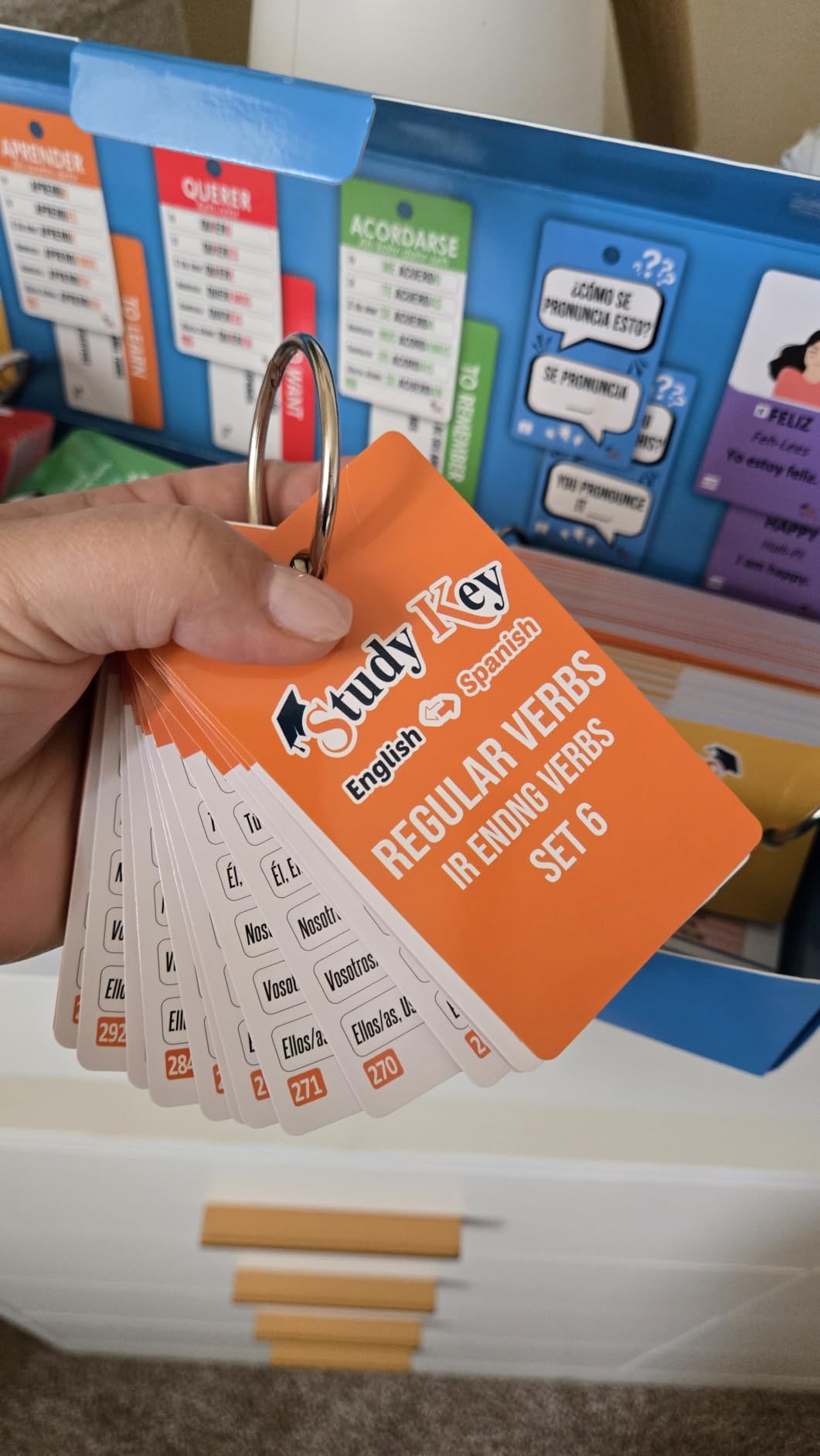 500+ Spanish Vocabulary Flash Cards for Adults & Kids Ages 15+, customer photo 2