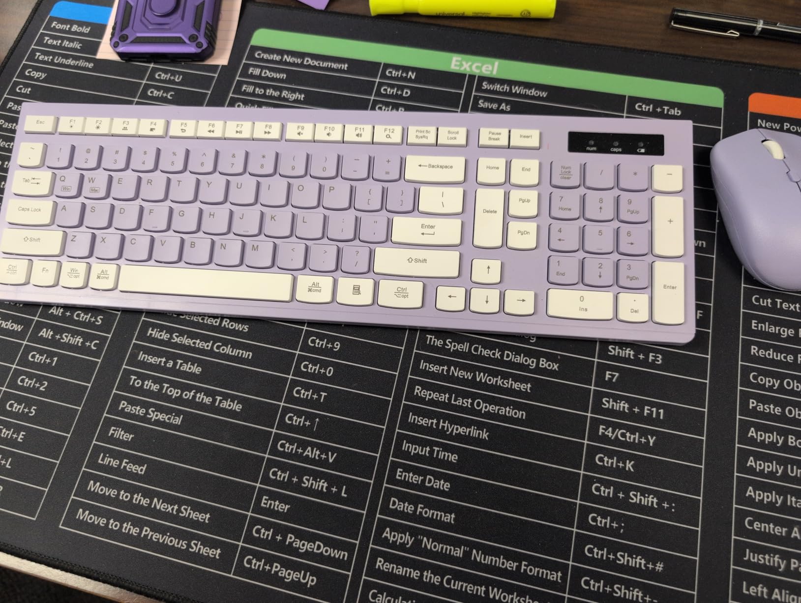 Wireless Keyboard and Mouse Combo Silent for Office and Home(Purple) customer photo 1