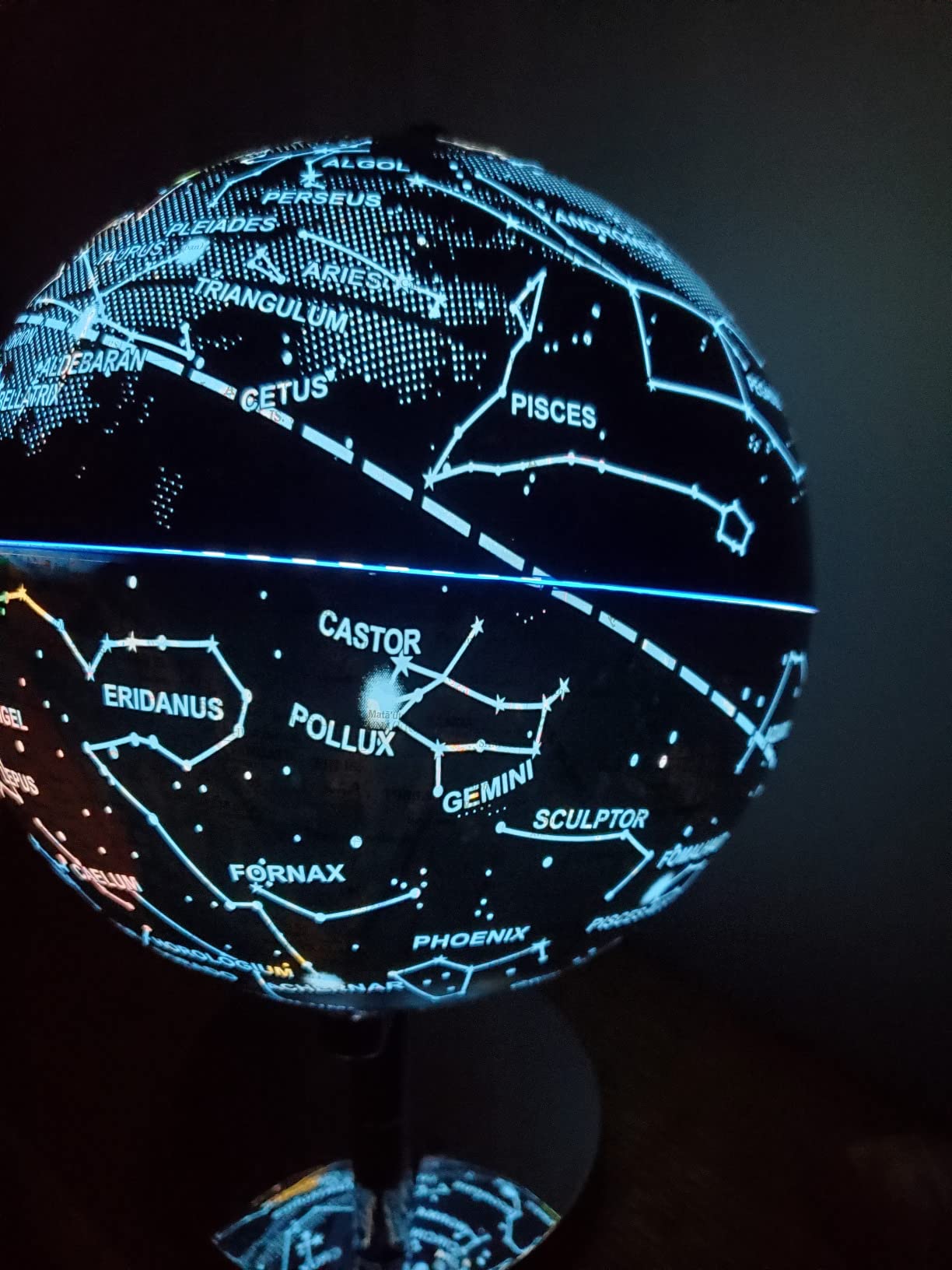 USA Toyz Illuminated Globe for Kids Learning- 3-in-1 STEM Globes of the World with Stand, Constellation Map, Built-in LED Night Light Desk Globe Lamp, Non-Tip Metal Base, 9.75” Tall, 7 Inch Diameter customer photo 2
