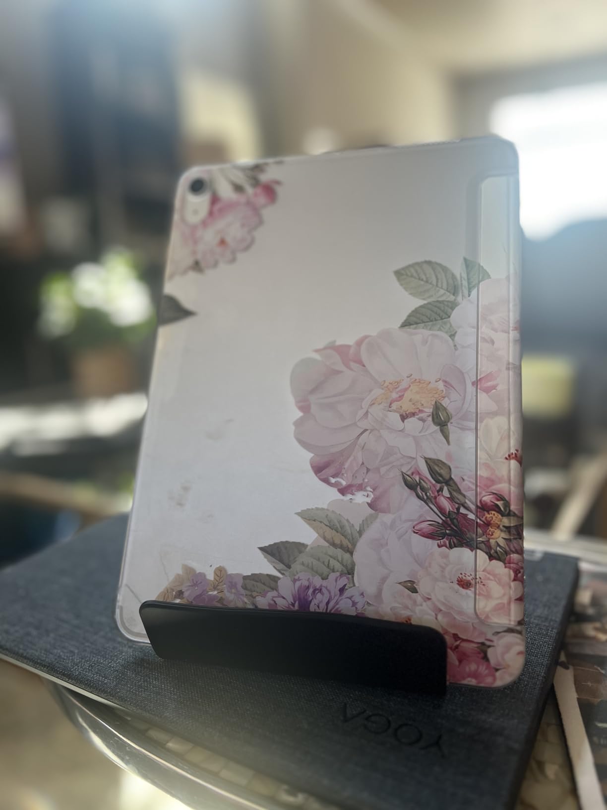 Flex Flap Cell Phone Holder & Flexible Tablet Stand for Desk, Bed, Treadmill, Home & Airplane Travel - XL customer photo 2