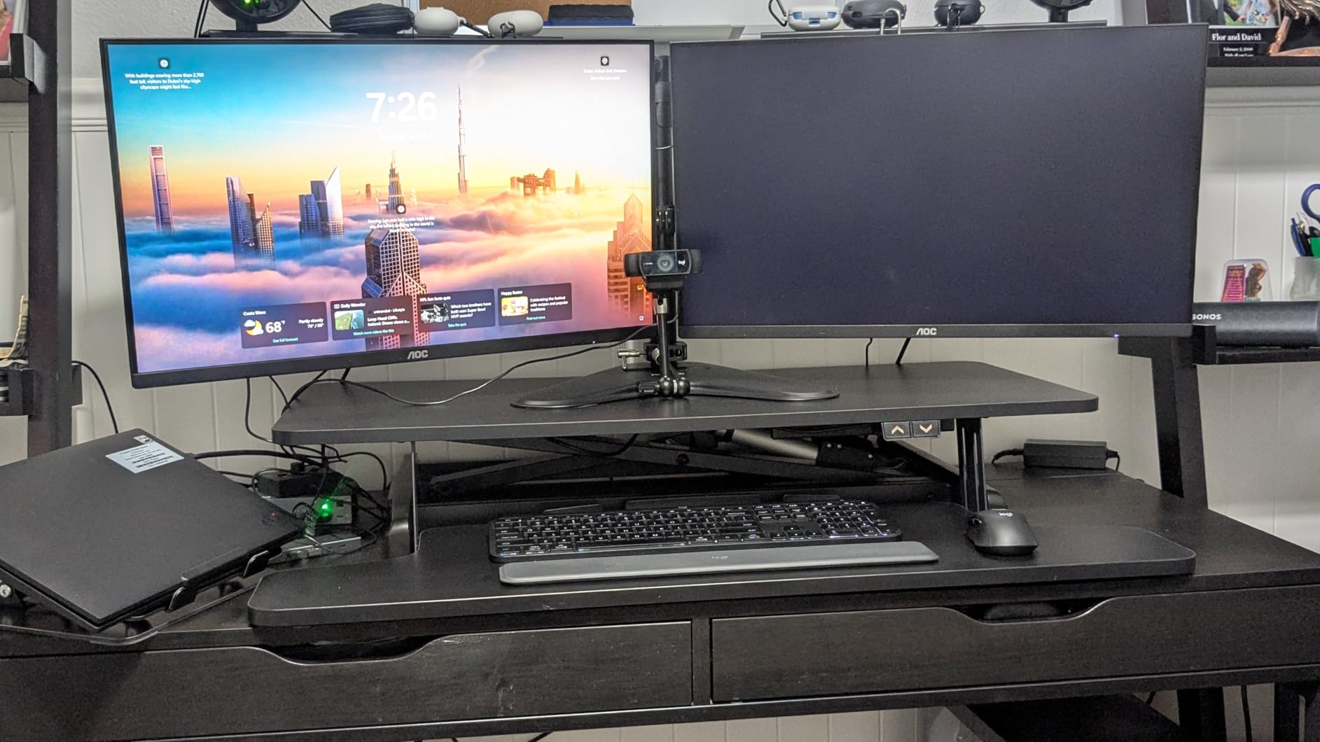 VIVO Black 36 inch Electric Desk Converter, DESK-VE36B customer photo 1