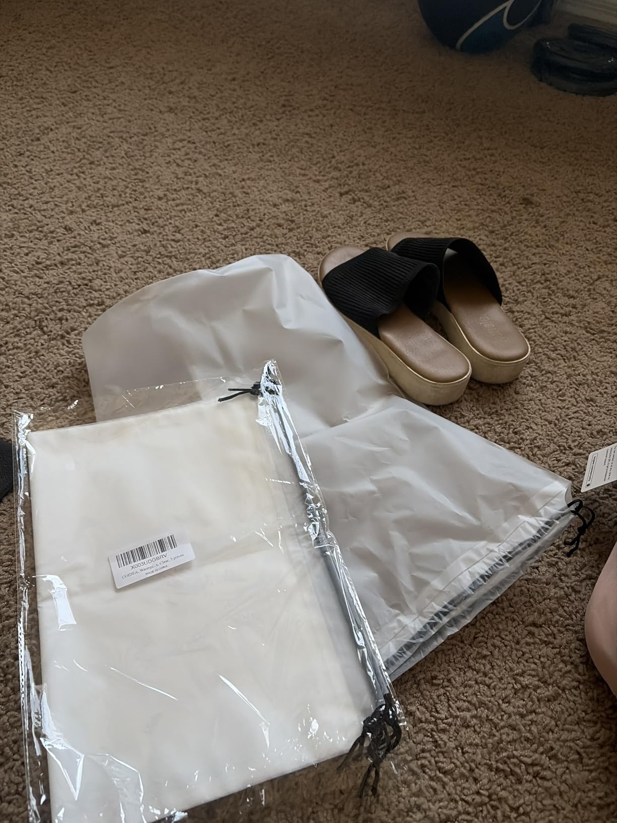 Clear Shoe Bags for Travel 5 PCS, Drawstring Travel Shoe Bags for Packing customer photo 1