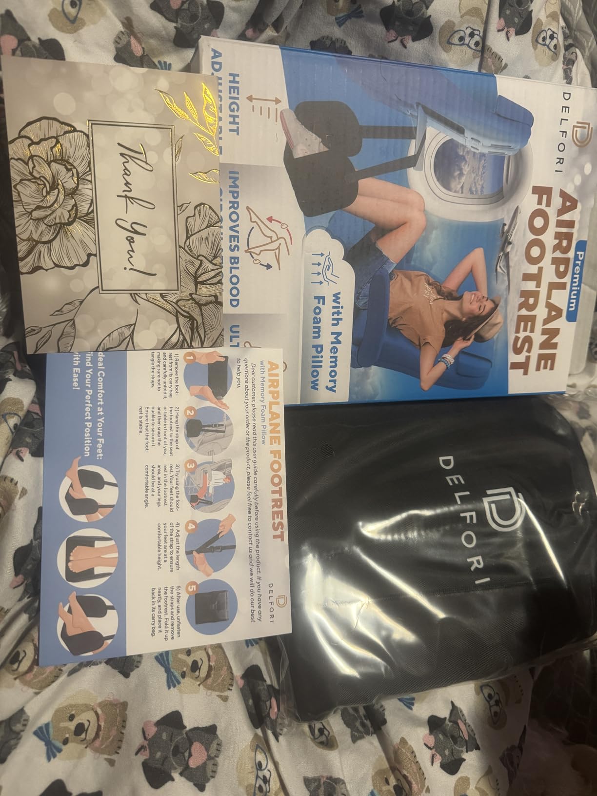 Foot Hammock for Plane Travel, Foot Sling Eases Swelling on Long Flights customer photo 1
