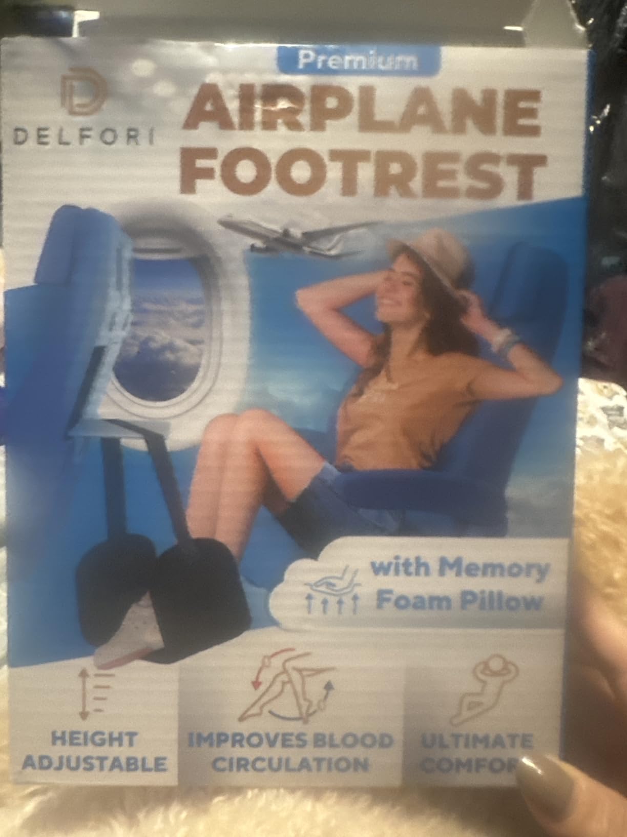 Foot Hammock for Plane Travel, Foot Sling Eases Swelling on Long Flights customer photo 2