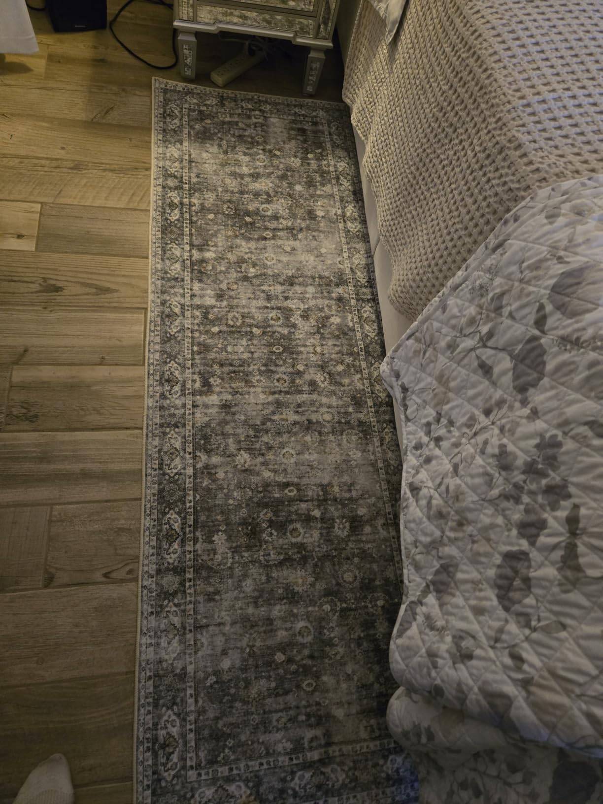 Rugcomf Area Rug 5x7 for Living Room Washable Abstract, Grey and Black customer photo 1