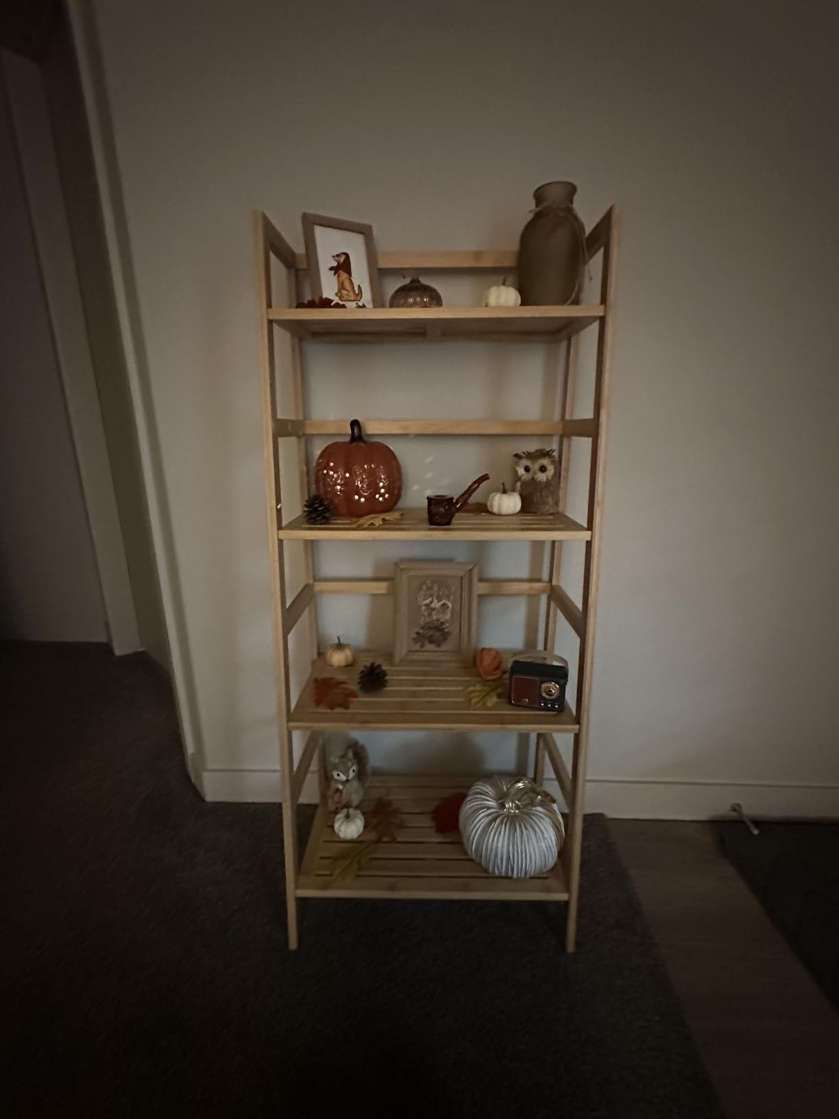 Homykic Black Ladder Shelf, 4-Tier Bamboo Bookshelf & Bookcase Organizer customer photo 1