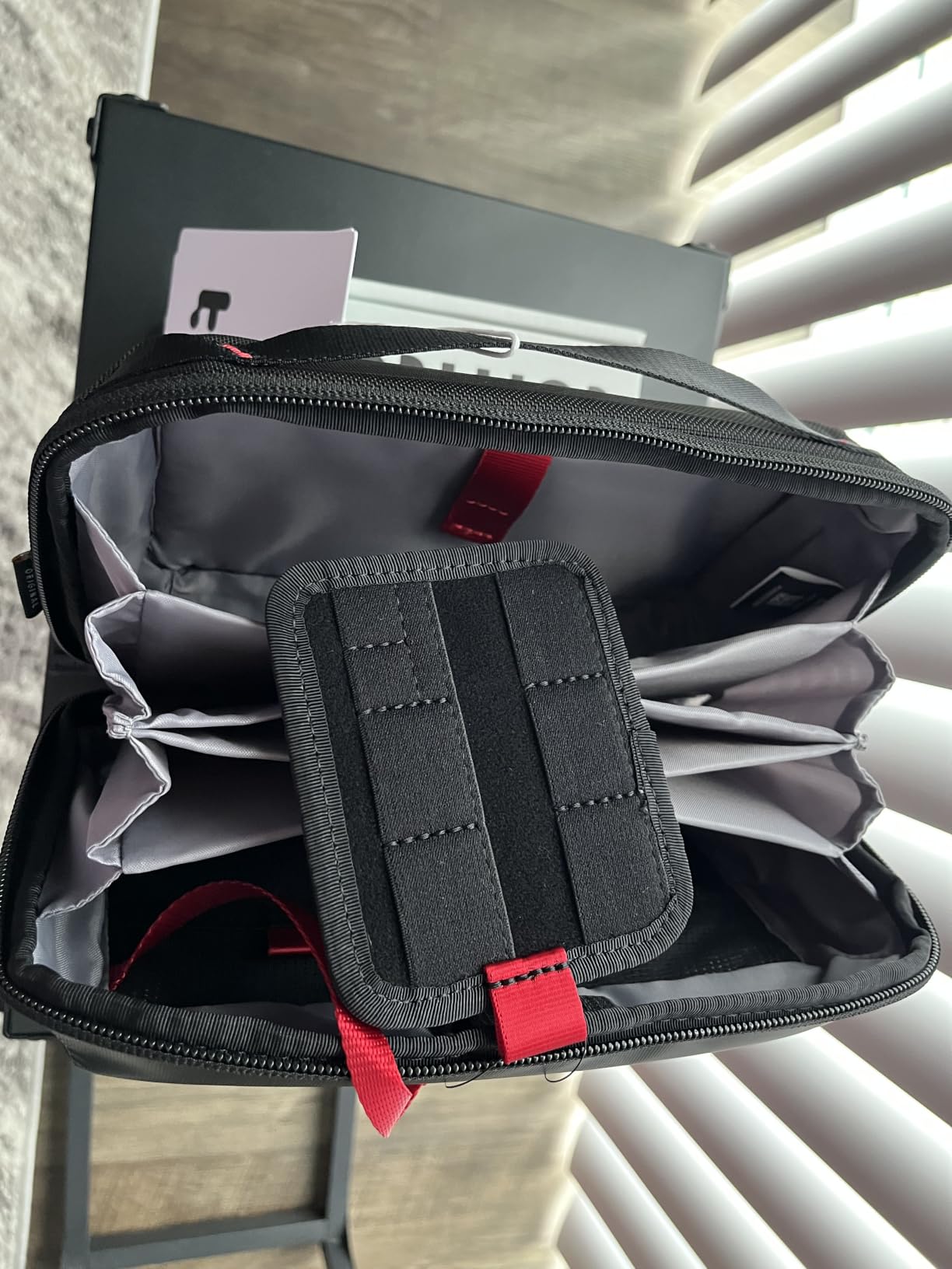 tomtoc Travel Cable Organizer Pouch, Electronics Accessories Organizer Portable Waterproof Double Accessories Carry Case for Cord, Charger, Cables, USB Drive, Black customer photo 2