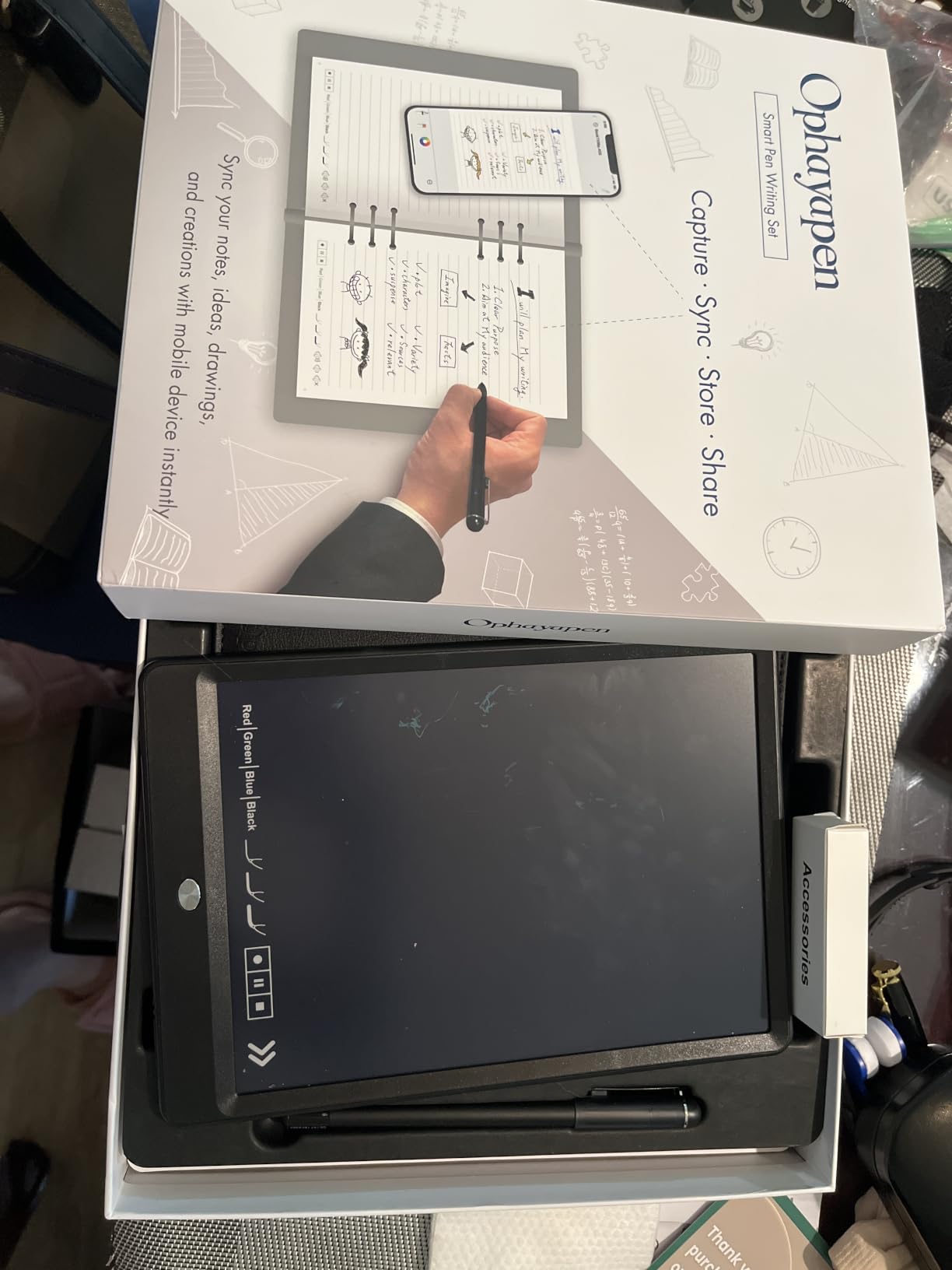 Ophayapen Smart Pen for Note Taking with Digital Smart Notebook and Writing Board, Real-time Sync for Digitizing,Convert to Text,Storing,Sharing Paper Notes via APP on Smartphone(Android and iOS) customer photo 2