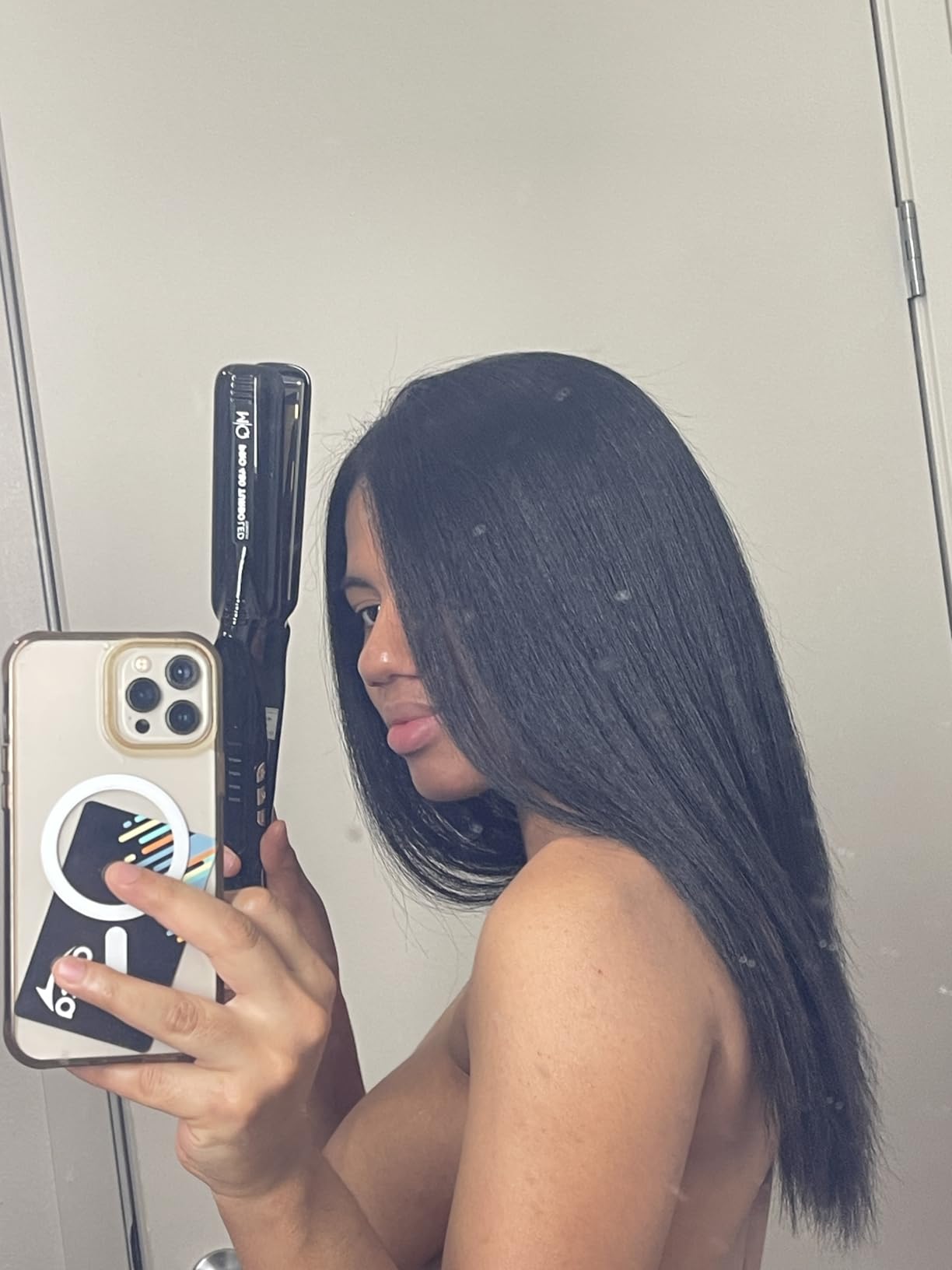 MQ Hair - Professional Titanium Flat Iron 480°F Turbo Bivolt Black customer photo 1