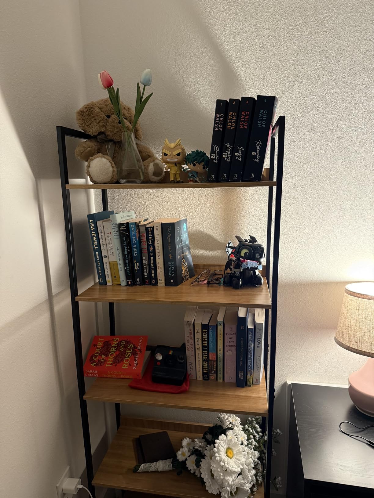 NUMENN Bookshelf, 5 Tier Freestanding Shelving Unit, Vintage customer photo 2