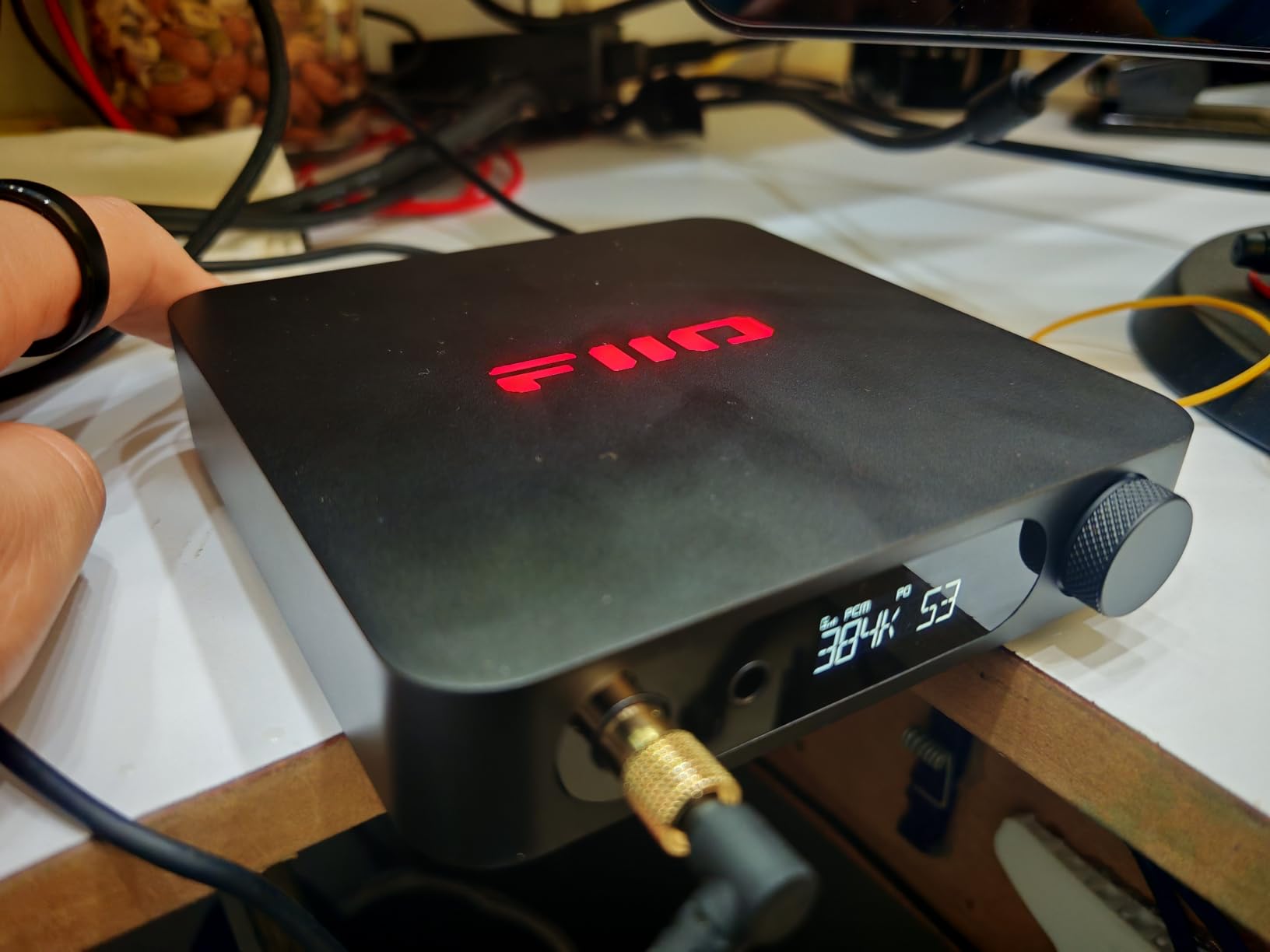 FiiO K11 DAC and Headphone Amplifier for Home Audio or PC, 6.35mm and Balanced 4.4mm, RCA, Coaxial, Optical, 1400mW, 384kHz/24Bit DSD256 (Silver) customer photo 2