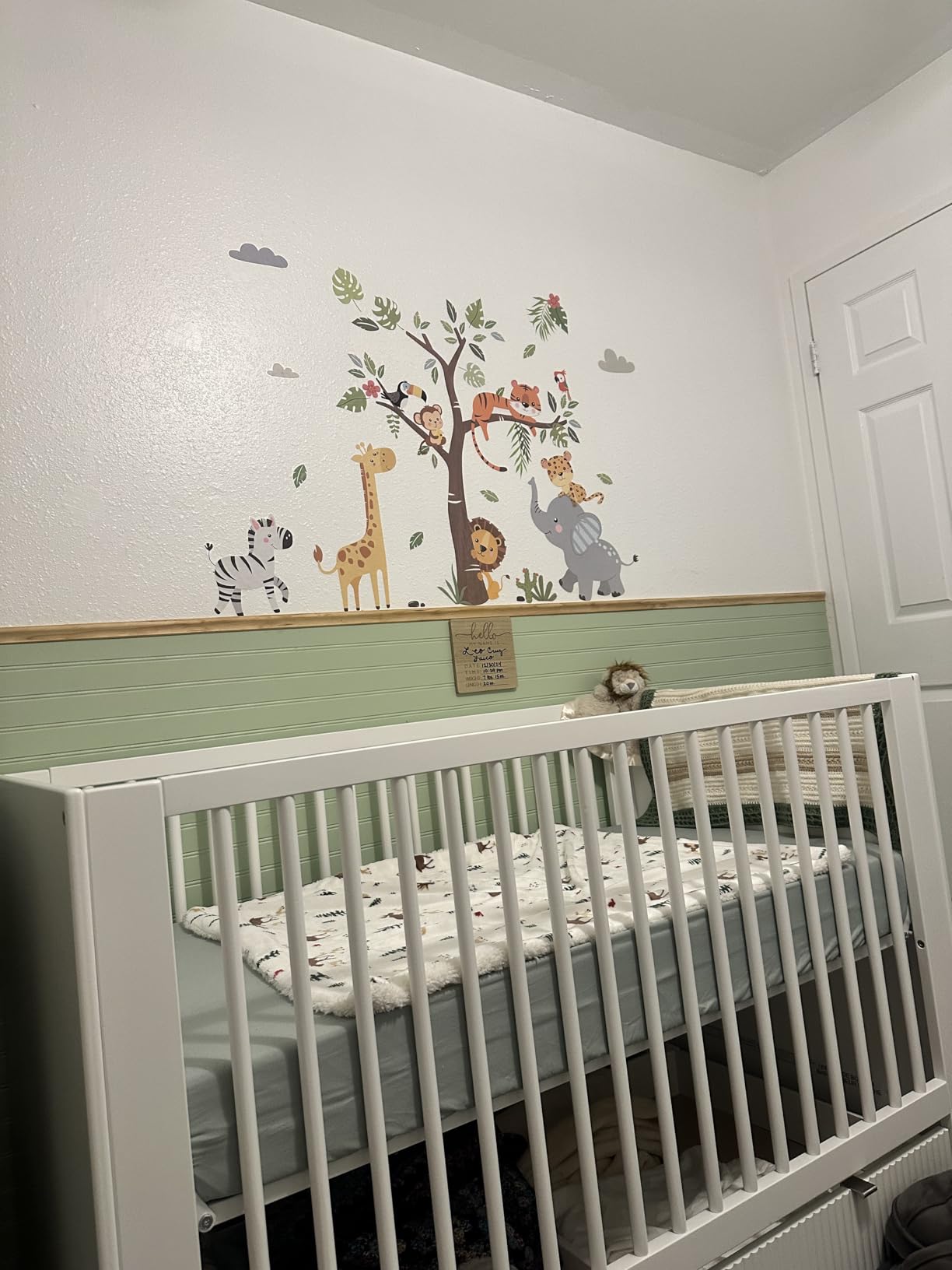 decalmile Jungle Animals Tree Elephant Wall Decals Stickers Nursery Decor customer photo 2