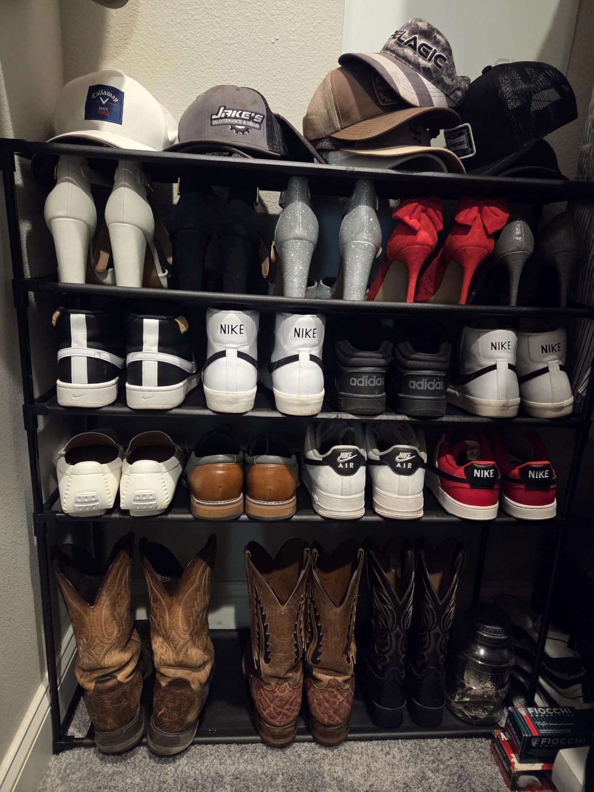 VTRIN 10 Tier Shoe Rack Tall Large Capacity Wide Shoe Organizer with Two Hooks Sturdy Metal Shoe Shelf for Entryway, Closet, Bedroom customer photo 2