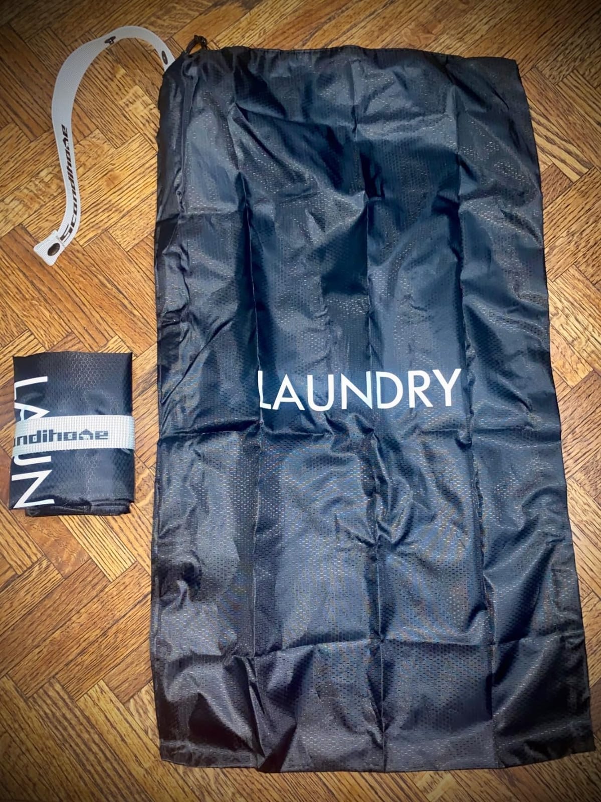 Travel Laundry Bag (2 Pcs - Large + Small) - Foldable Waterproof Washable Wet Dry Bag for Gym, Swimming, Yoga, and Workout Perfect for Dirty Clothes, Bathing Suits, Travel Accessories - Navy Blue customer photo 2