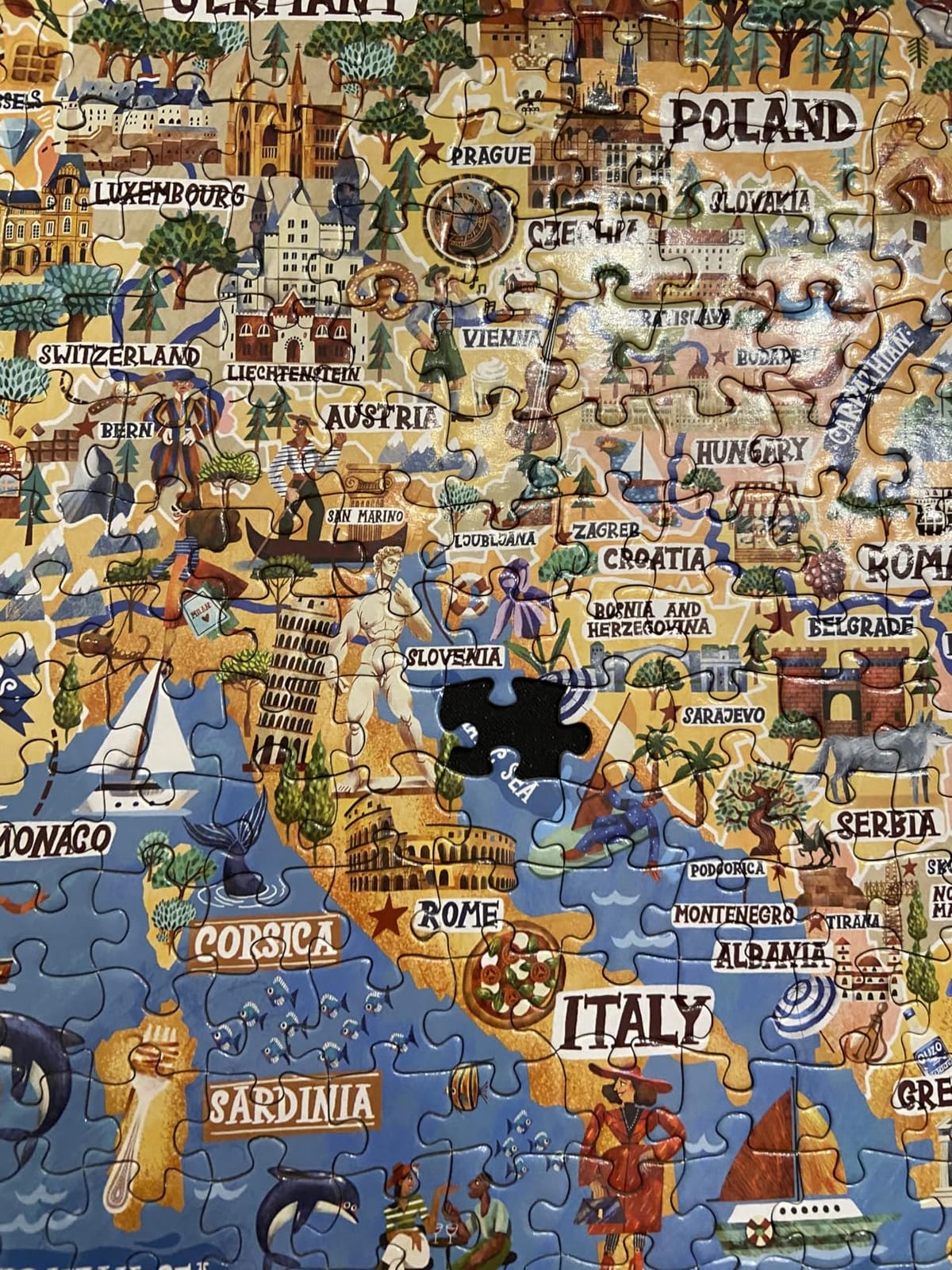 Jigsaw Puzzles for Adults 1000 Piece Map of Europe Puzzle - European Jigsaw 1000 Piece Jigsaw Puzzles for Adults and Kids - Geography Gifts by bopster customer photo 1