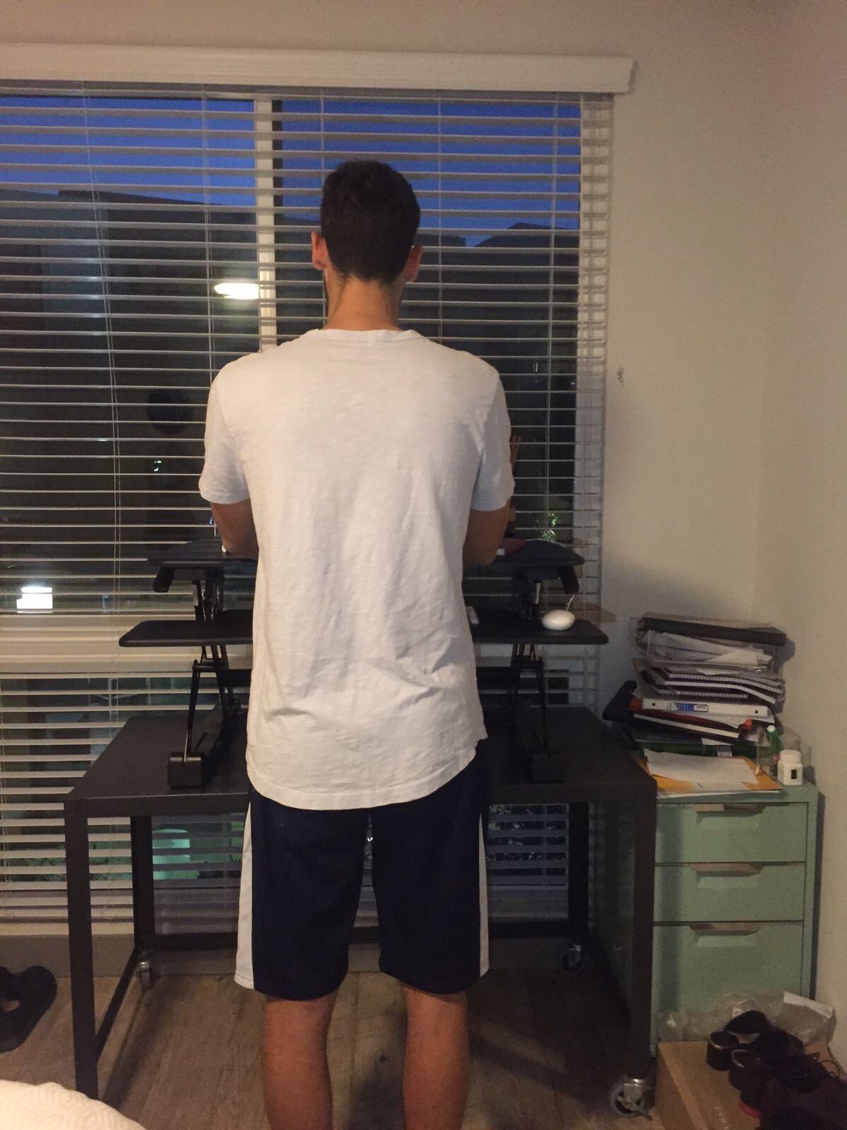 38 Inch Standing Desk Converter, Adjustable Height customer photo 1