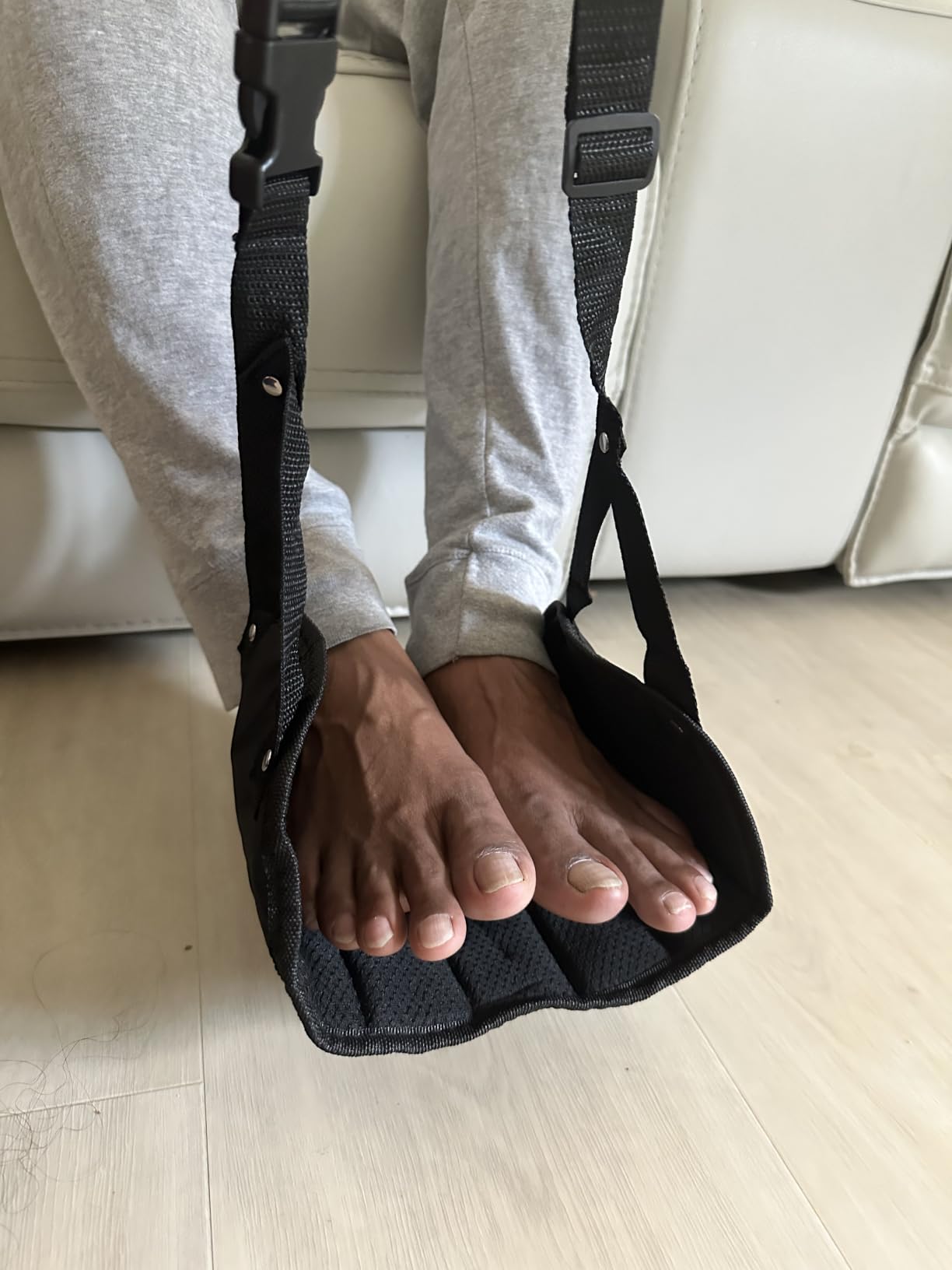 2-Pack Airplane Travel Footrest Hammock - Perfect Airplane Foot Hammock to Relax Your Feet - Travel Essentials Comfy Foot Hanger Plane Footrest for Long Trip customer photo 2
