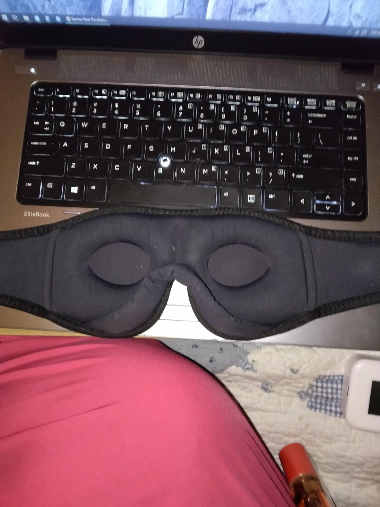 Sleep Headphones,Sleep Mask for Side Sleeper,3D Eye Mask for Sleeping with Stereo Speakers,Bluetooth Headphone,Perfect for Gifts for Women/Men Black customer photo 2