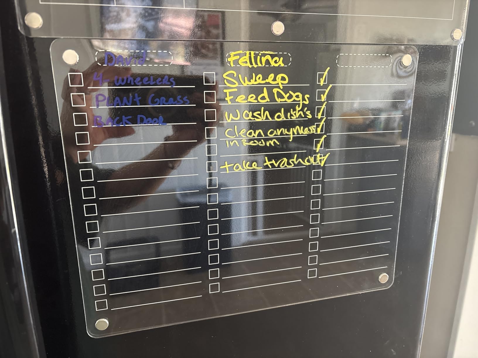 PigPotParty Acrylic Magnetic Chore Chart for Kids, 12x9.5 Inch, 2 Pack customer photo 2
