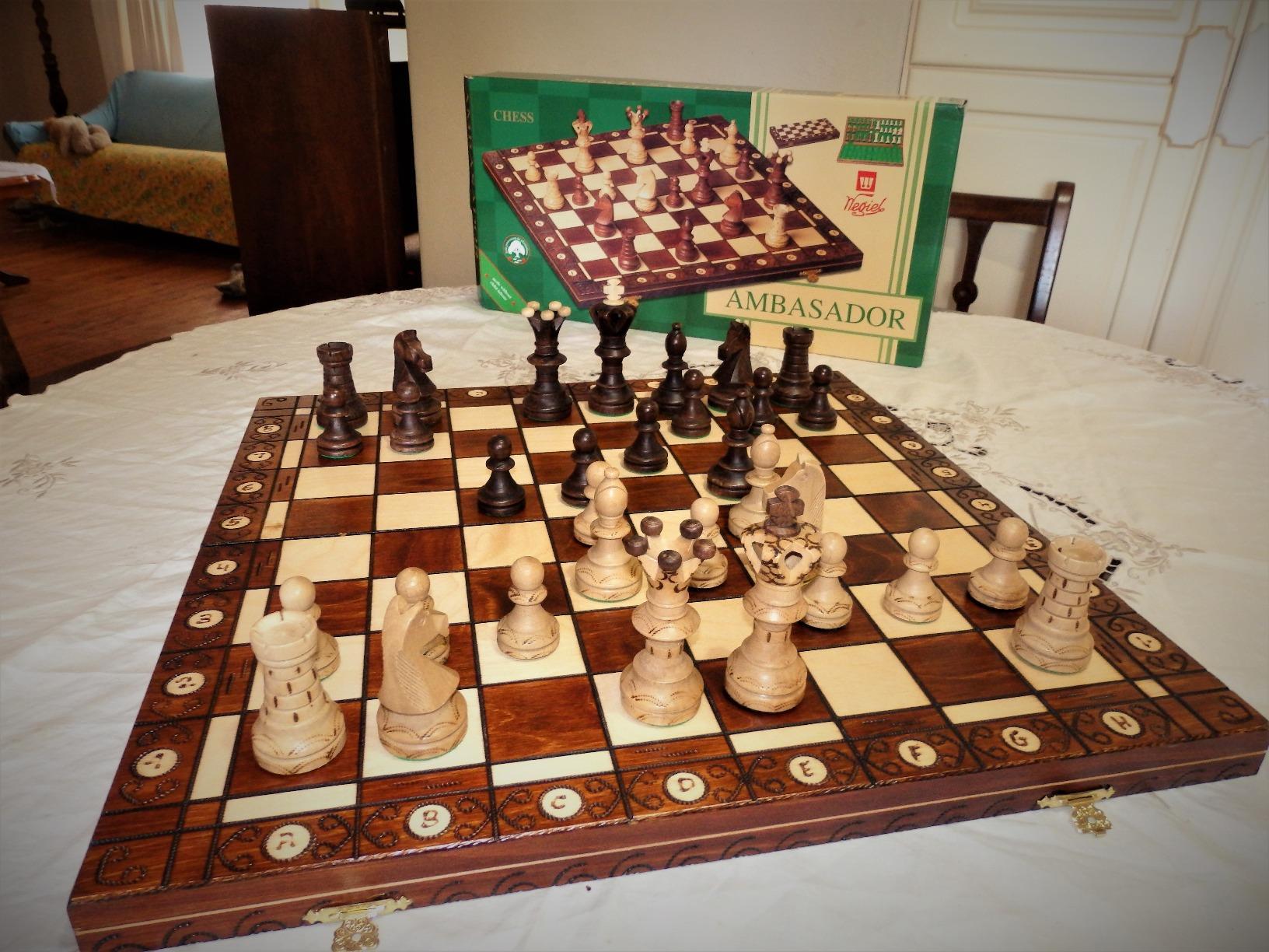 Wegiel Grand Royal Wooden Chess Set for Adults - 18 Inch Luxury Chess Set, Handcrafted from Premium Beech and Birch Wood - Unique Folding Design with Storage customer photo 1