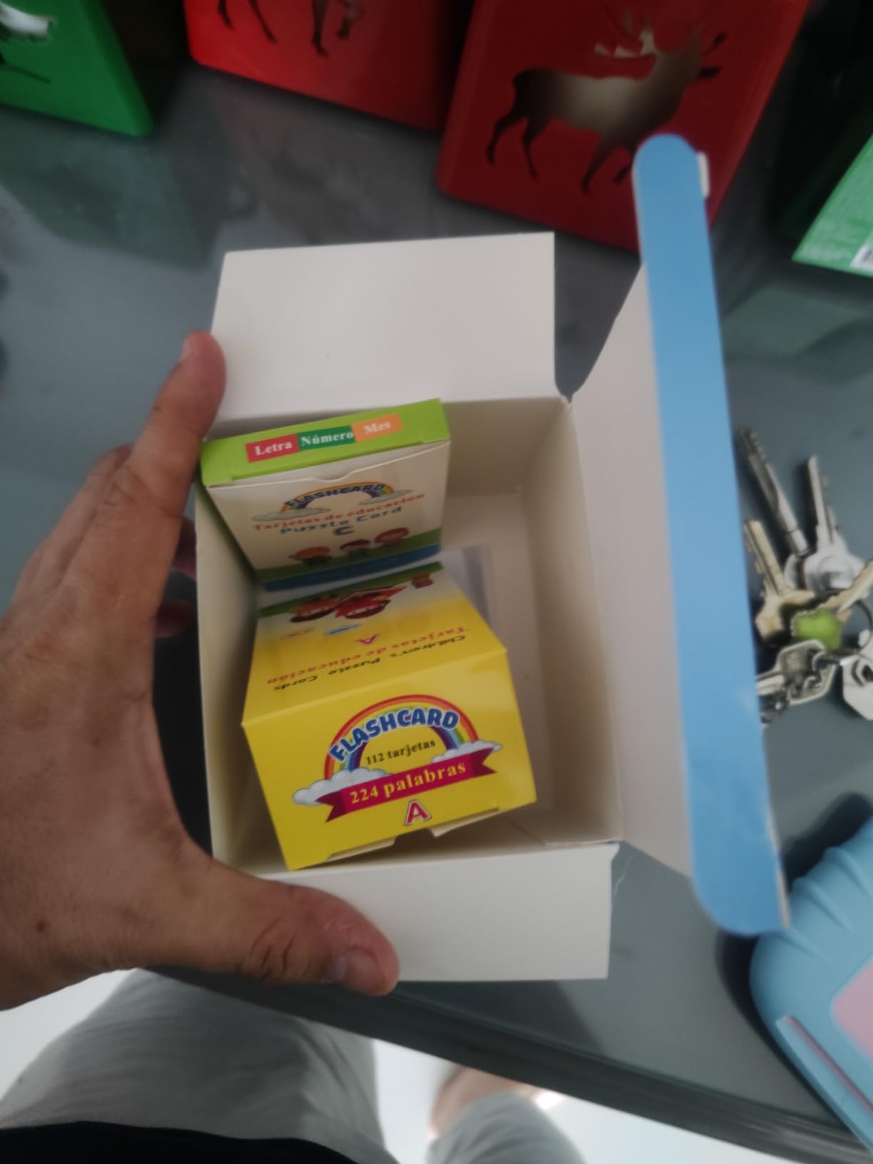 Airbition Bilingual Talking Flash Cards, 510 Words Spanish and English Blue customer photo 1
