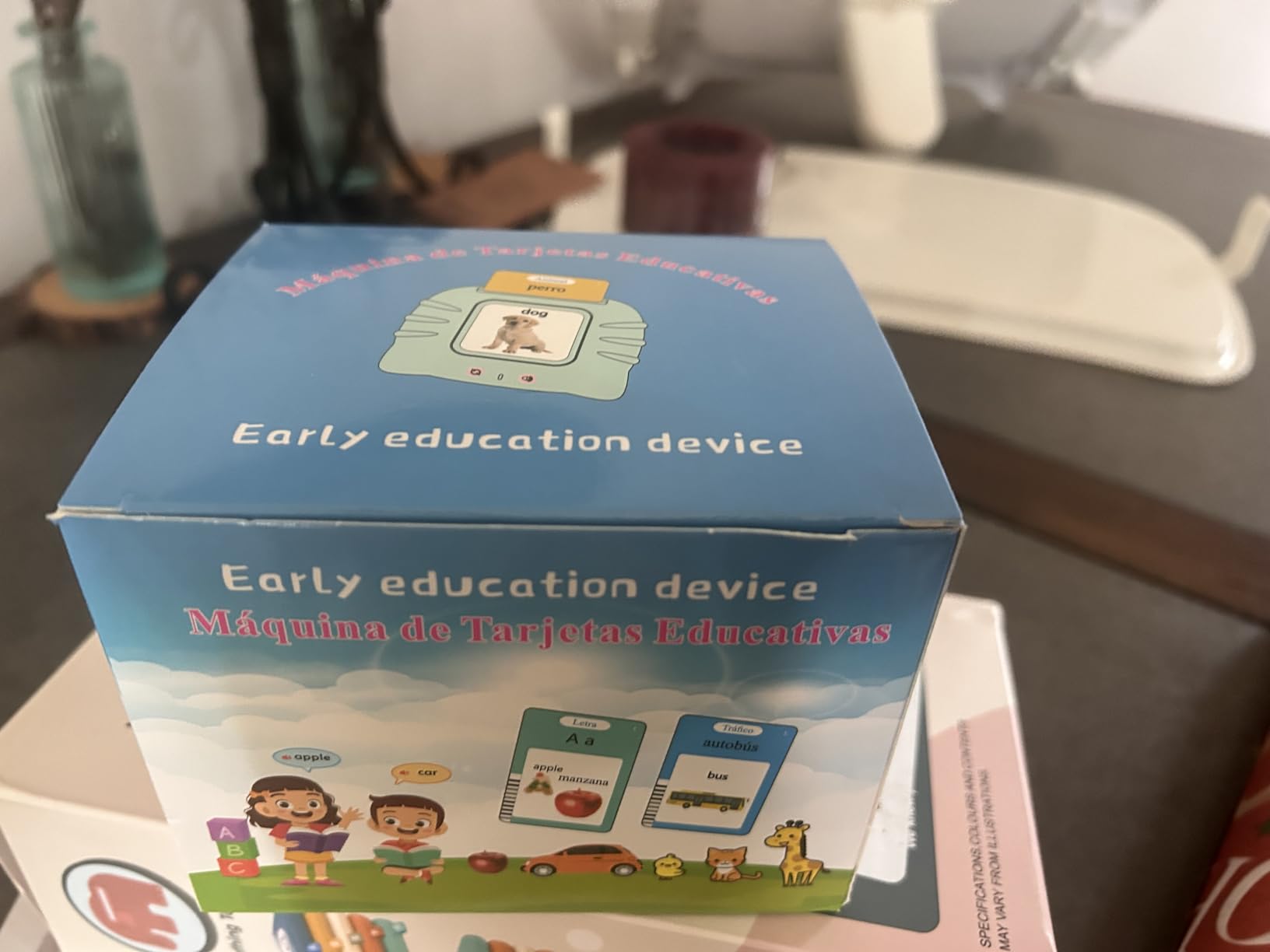 Airbition Bilingual Talking Flash Cards, 510 Words Spanish and English Blue customer photo 2