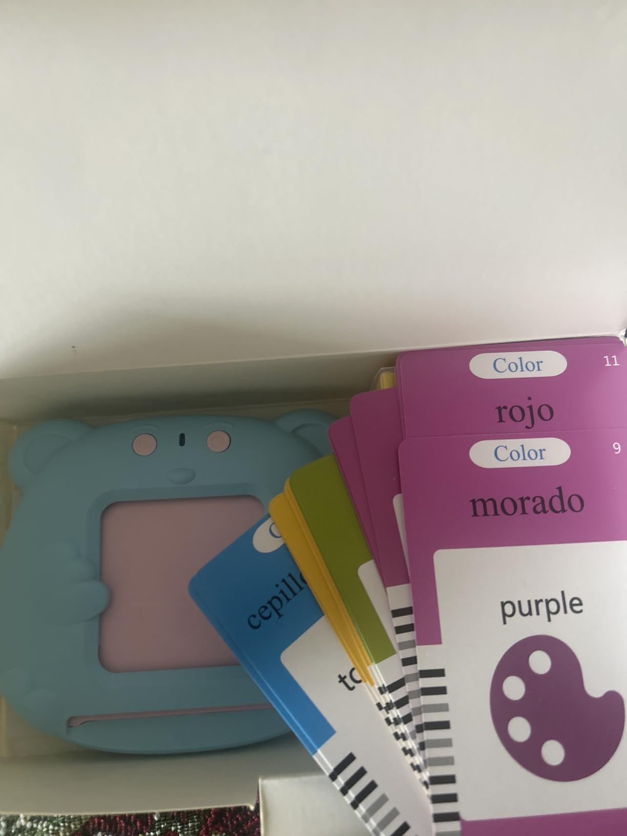 Spanish & English Talking Flash Cards for Toddler, Bilingual Flash Cards Learning Montessori Toys with 224 Sight Words, Speech Therapy Toys for Children Sensory Preschool Education customer photo 2