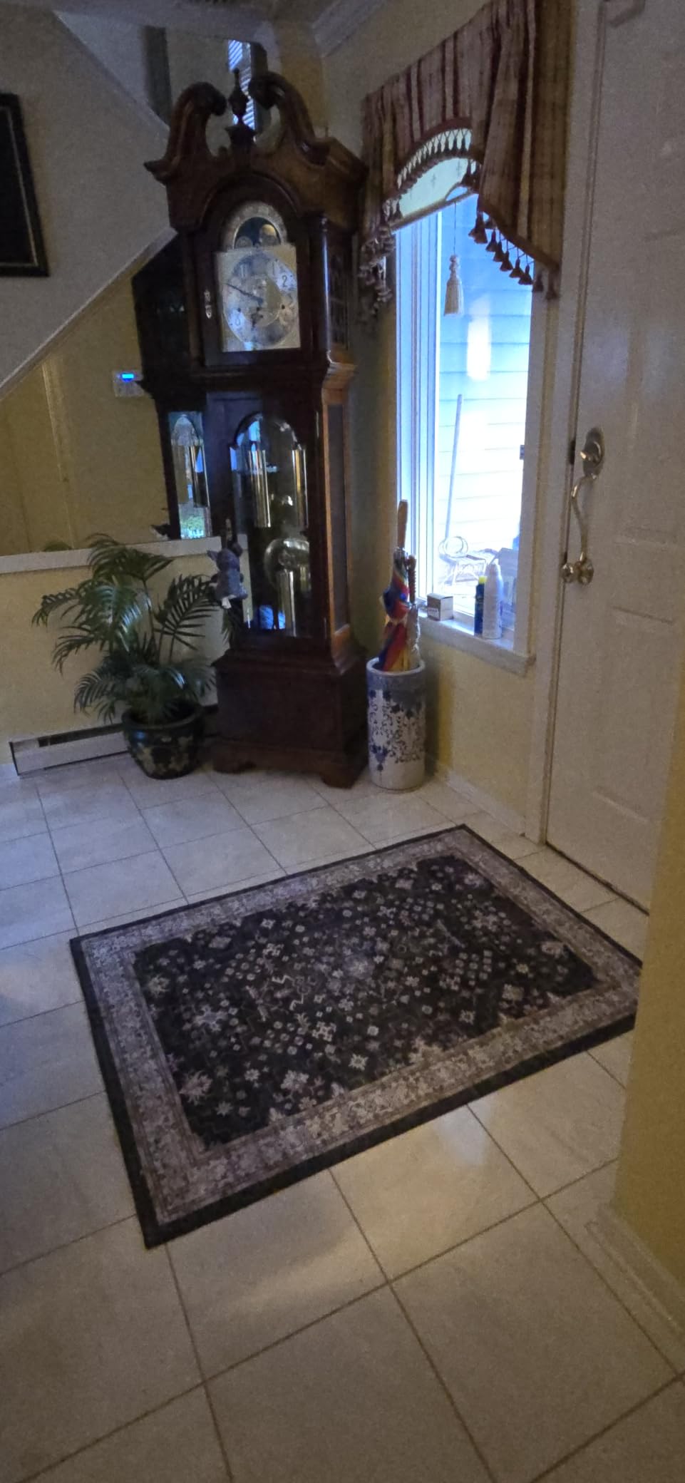 Black Boho Living Room Rug 5x7, Washable Dark Vintage Moody Low Pile Non Slip Carpet for Bedroom, Dinning Room, Office, Farmhouse, Retro Area Rug Indoor Decor (5x7 Black/Multi) customer photo 2