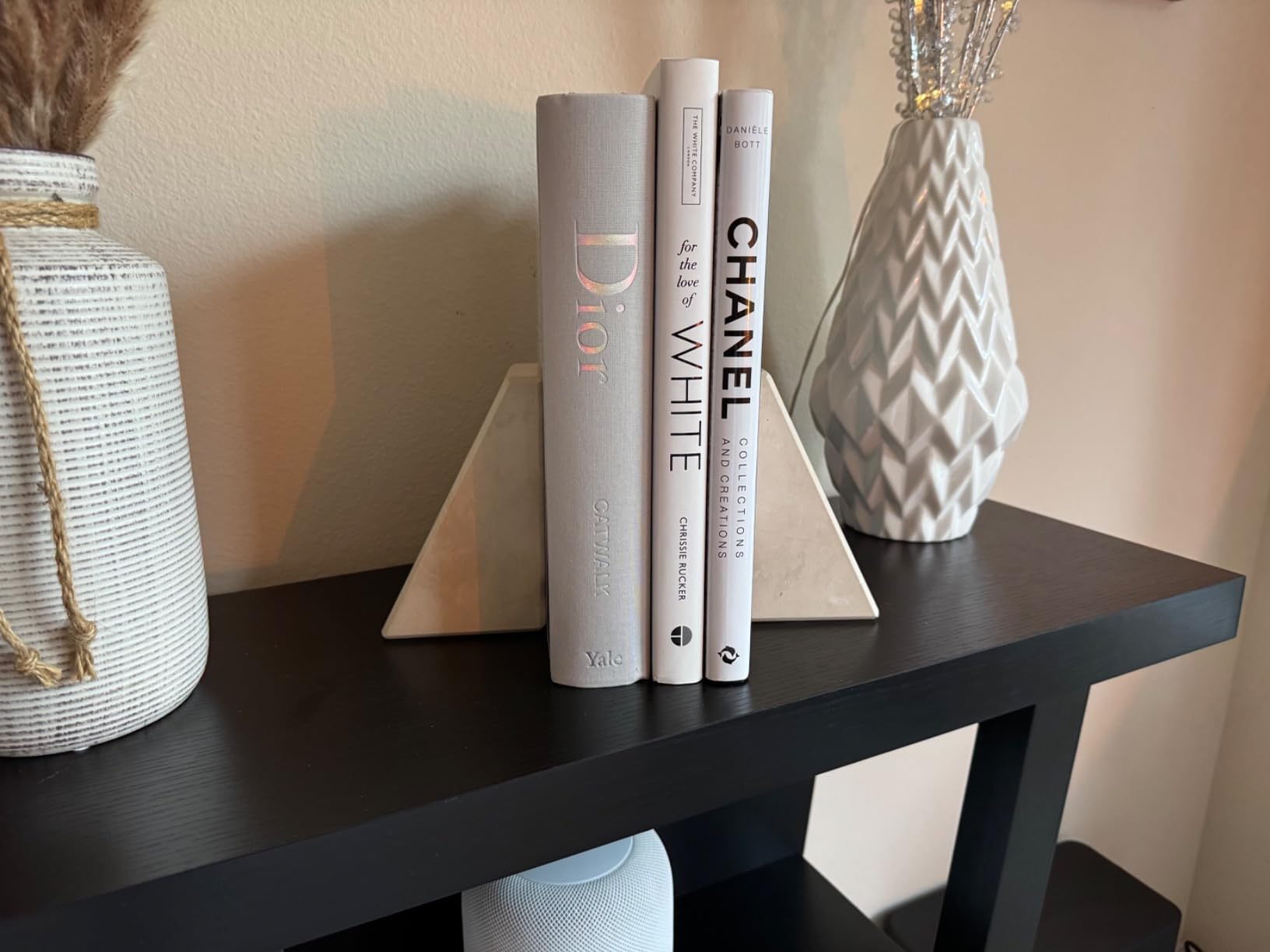 Karibiber Marble Bookends for Heavy Books, Decorative Bookends for Shelves, Green Stone Book Ends, Heavy-Duty Book Ends for Hardback Book & Cookbooks, Unique Book Stopper & Holder, Set of 2 customer photo 2