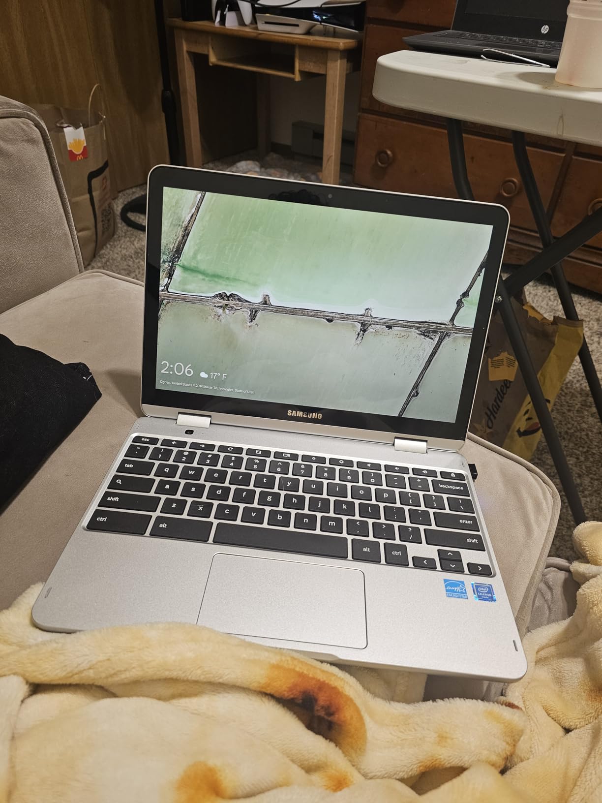 Samsung Chromebook Plus V2 360 2-in-1 Laptop w/Dual Webcam (12.2