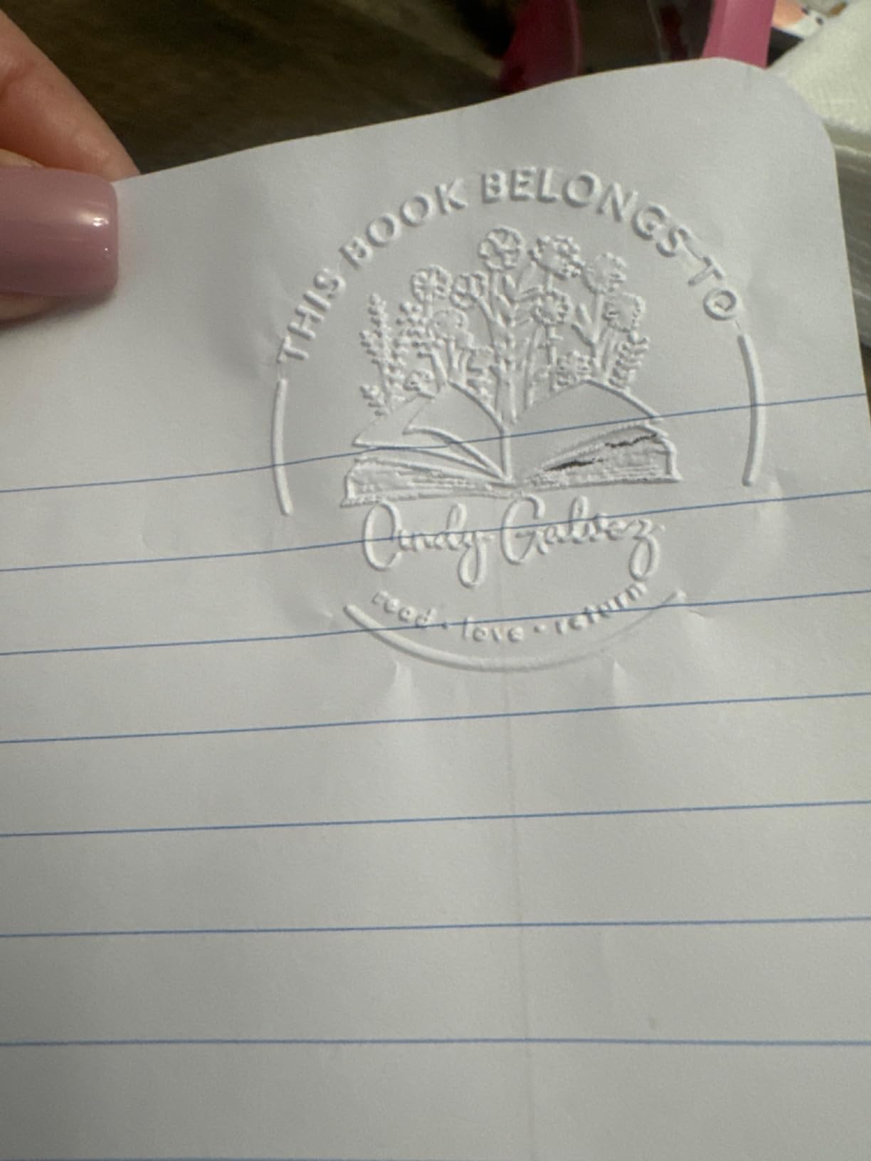 ExcelMark Personalized Book Embosser - Tree Life (Round) customer photo 1