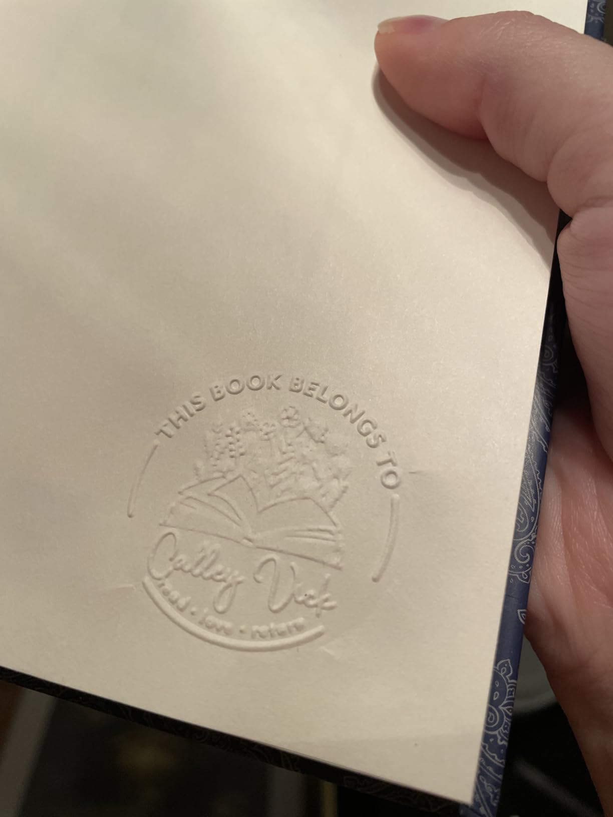 ExcelMark Personalized Book Embosser - Celestial (Round) customer photo 1