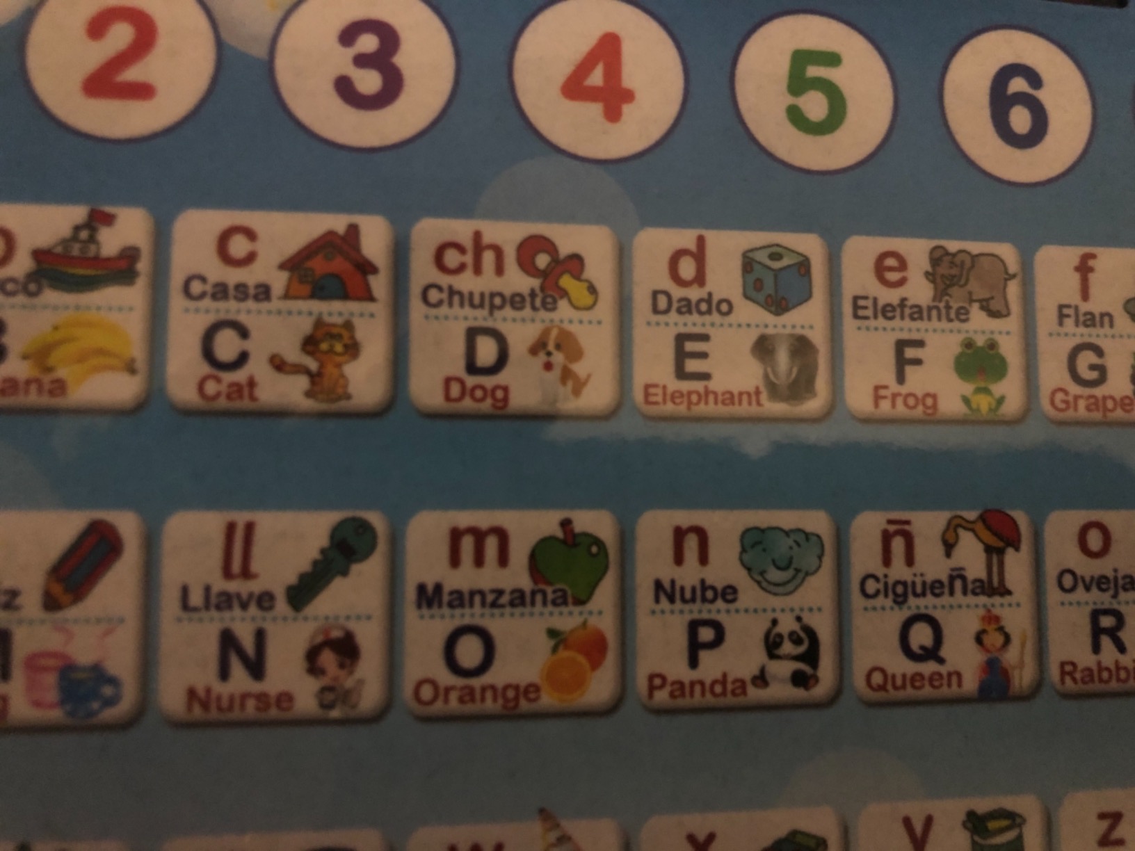 Bilingual English & Spanish Interactive Alphabet Wall Chart (2026 Model) – Talking ABC Letters, Numbers 123 & Music Learning Poster – Educational Toy for Toddlers & Kids Ages 3+ customer photo 2