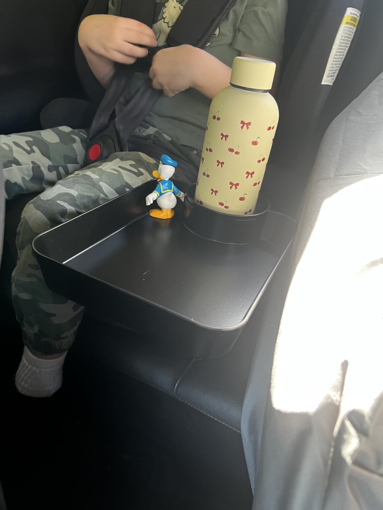 Car Seat Tray, Adjustable Base and Silicone-Supported Anti-Shake Cup Holder, Car Seat Tray for Kids Travel, Car Seat Snack Tray, Car Tray for Toddler, Family Road Trip Essentials for Kids customer photo 1