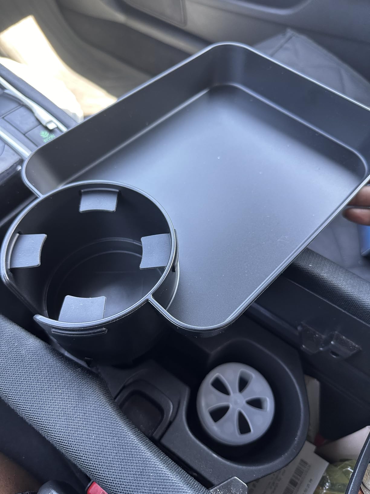 Car Seat Tray, Adjustable Base and Silicone-Supported Anti-Shake Cup Holder, Car Seat Tray for Kids Travel, Car Seat Snack Tray, Car Tray for Toddler, Family Road Trip Essentials for Kids customer photo 2