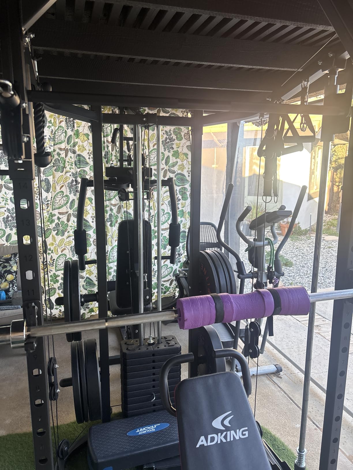 GMWD Dual-Station SmithΔ Machine Power Cage, All-in-One Home Gym Workout Station with 121LB Weight Stacks & Cable Crossover, Professional Functional Trainer for Couples & Family Strength Training customer photo 1