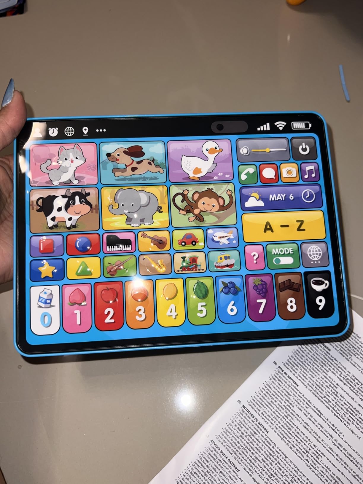 Peacurh Trilingual Learning Toy Tablet with Music & Sound, Montessori Speech Musical Therapy Toys, Gifts for Boy, Girl, Baby, Toddler, for Age 1, 2, 3 Year Old (12-18 Months) customer photo 2