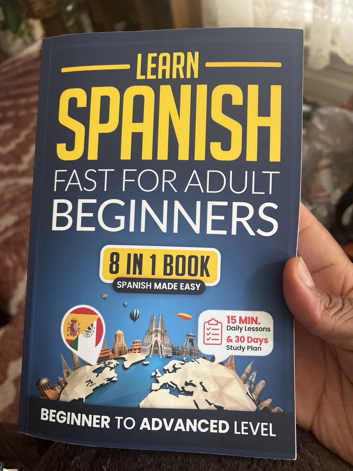 Learn Spanish Fast for Adult Beginners: 8-in-1 Workbook: From Beginner to Advanced: 15-Minute Daily Lessons and Exercises, Short Stories, Plus a Rich Vocabulary Collection (Easy Spanish) customer photo 2