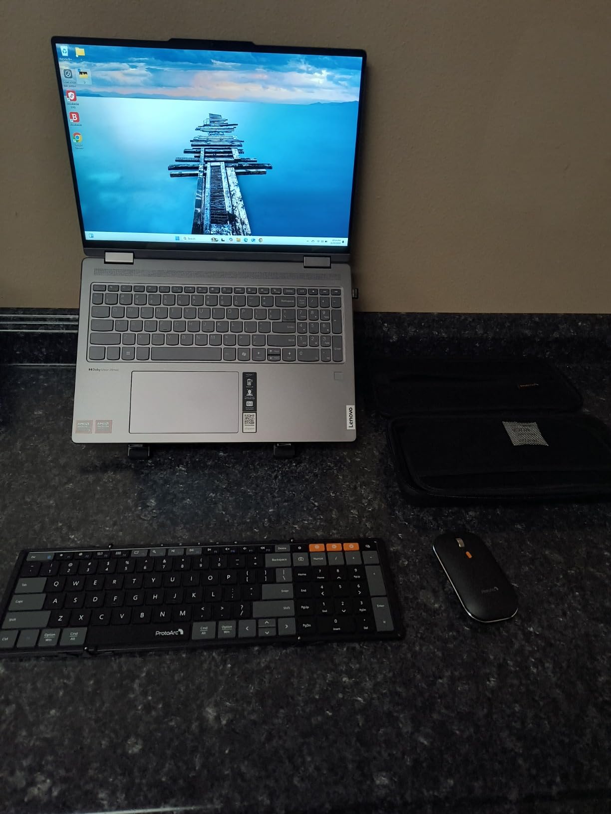 ProtoArc XKM01 CaseUp Foldable Bluetooth Keyboard Mouse Combo customer photo 2