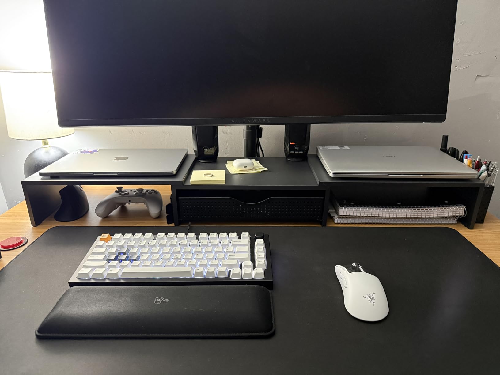 gianotter Dual Monitor Stand Riser With Drawer and 2 Pen Holders customer photo 1