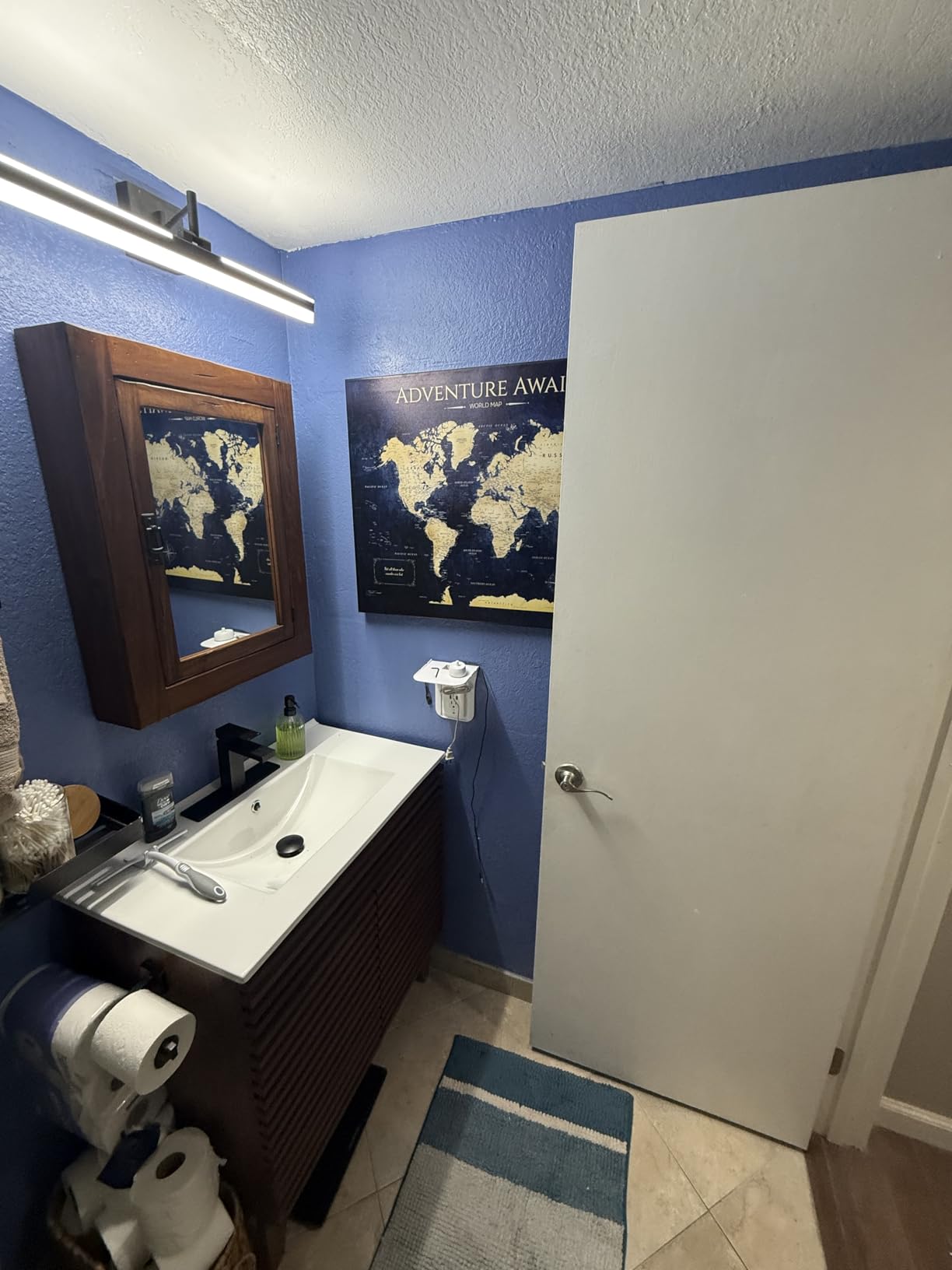 IPIC Vintage World Maps for Wall, World Map Canvas, Total Size 36x24 in customer photo 2