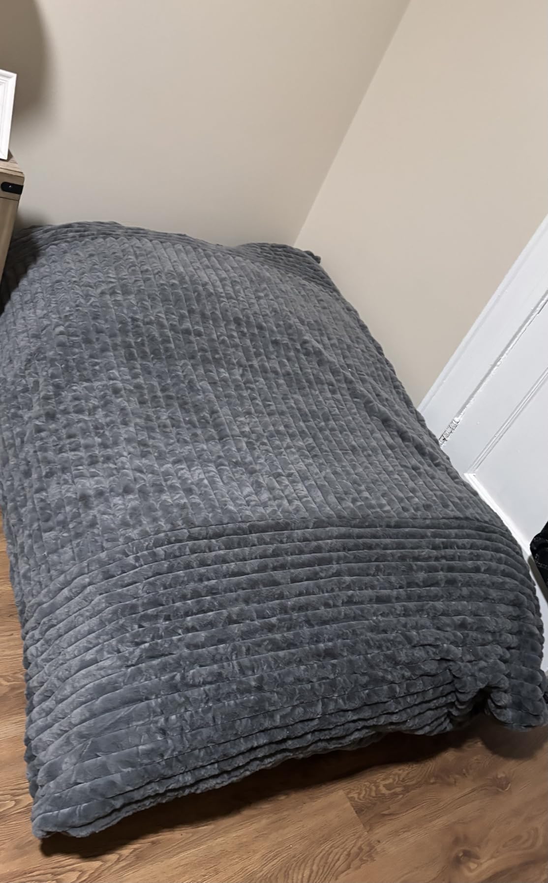 Giant Plush Bean Bag Chair for Adults with Armrests - Oversized Comfy Beige Beanbag Lounge Lazy Floor Sofa Accent Chair for Living Room, Bedroom & Dorm, Cozy Fluffy Single Cloud Mini Couch customer photo 2