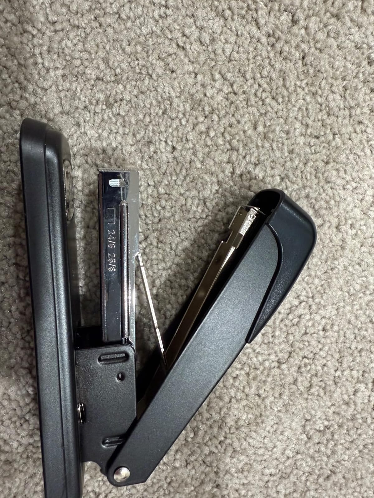 SKYDUE Black Office Supplies Set, Stapler and Tape Dispenser Set,10PCS customer photo 2