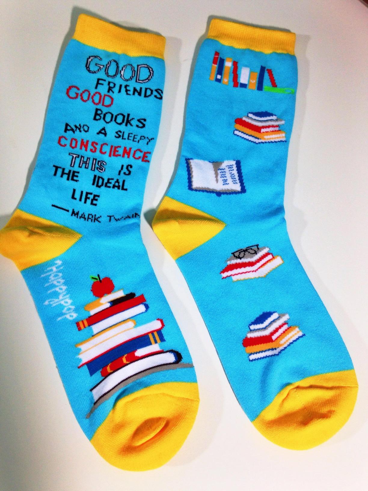 HAPPYPOP Funny Readig Socks for Women - Math Jane Book Gifts, Pencil Library Card Gifts customer photo 1