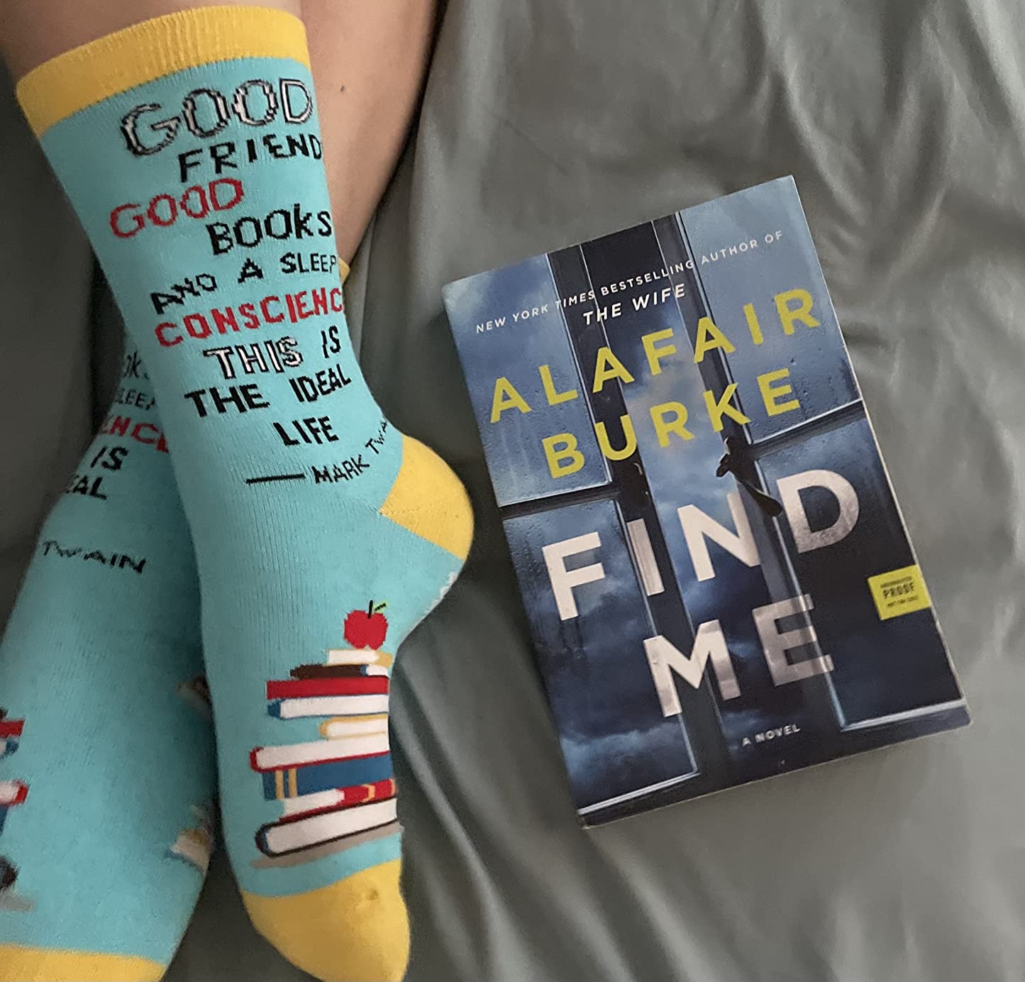 HAPPYPOP Funny Readig Socks for Women - Math Jane Book Gifts, Pencil Library Card Gifts customer photo 2