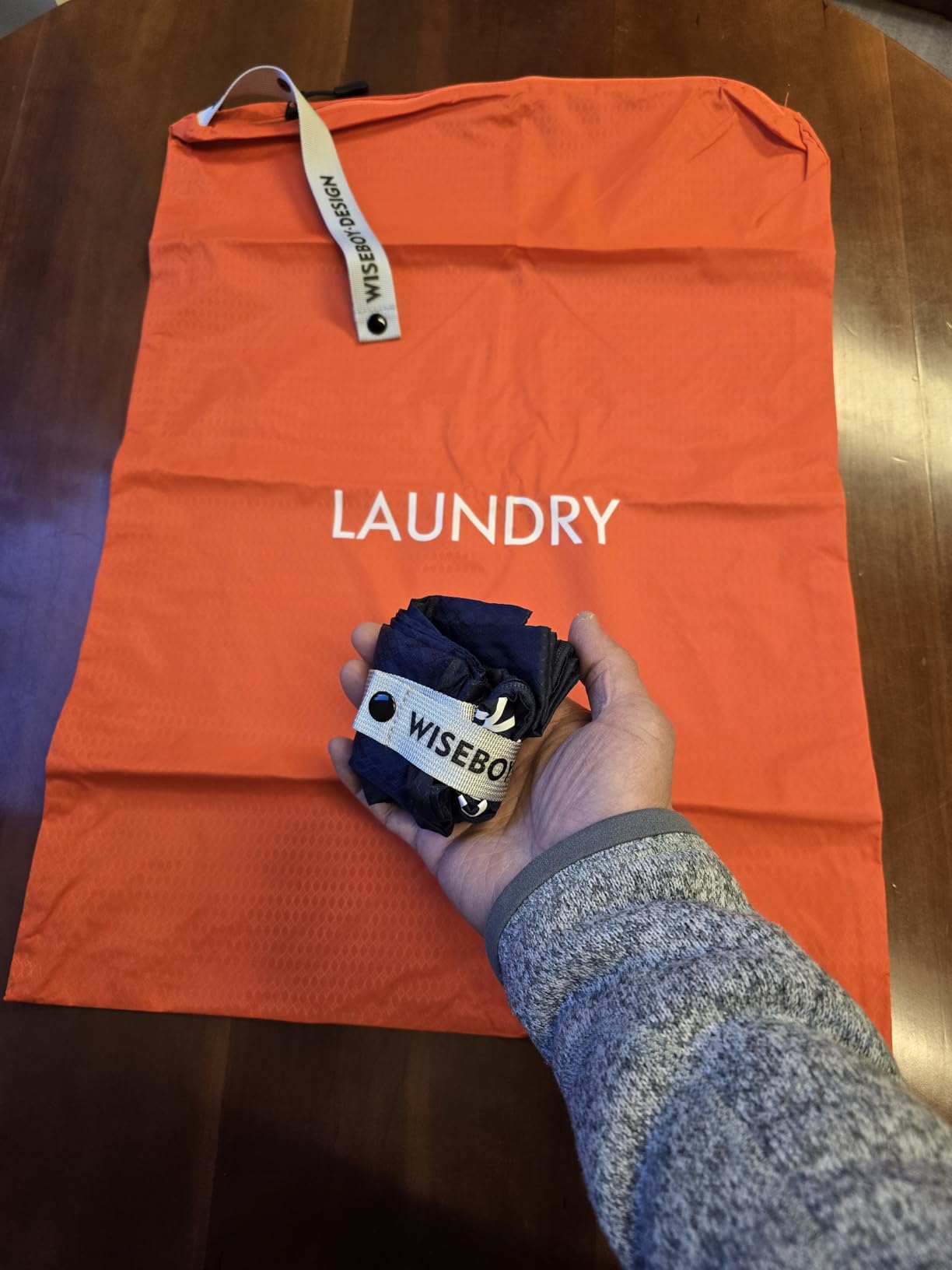WiseBoy 2 Pack Travel Laundry Bags for Dirty Clothes, Laundry Bag, Zippered customer photo 2