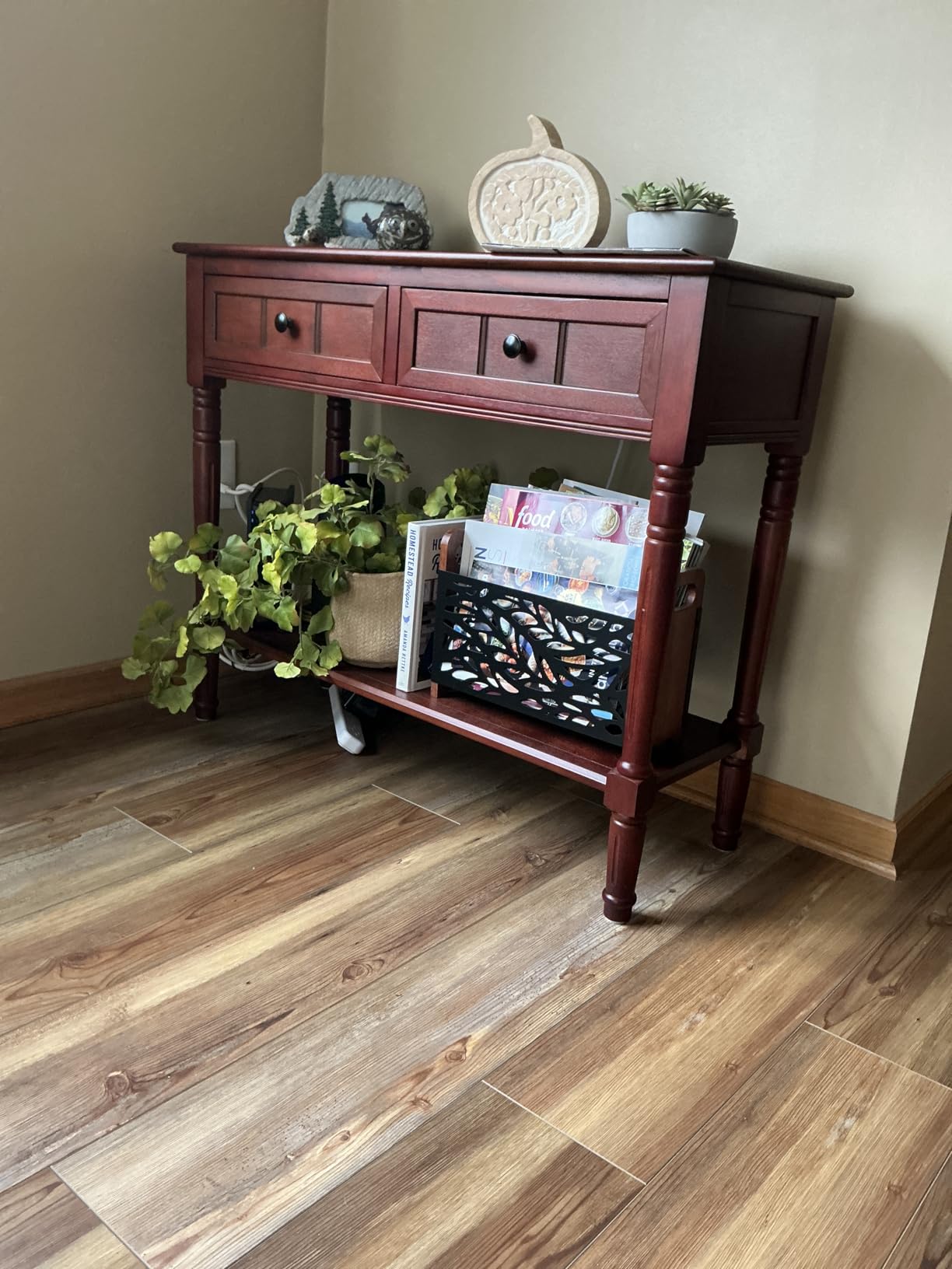 Magazine Holder,Wood Magazine Rack,Rustic Magazine File Holder customer photo 2