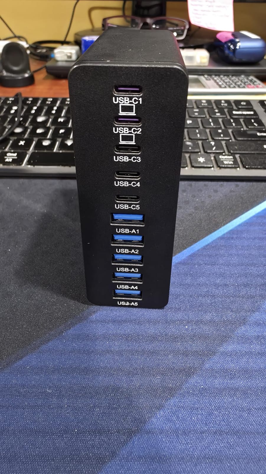 320W USB C Charger Block, MGRNPONY 10-Port GaN USB C Charging Station Black customer photo 2
