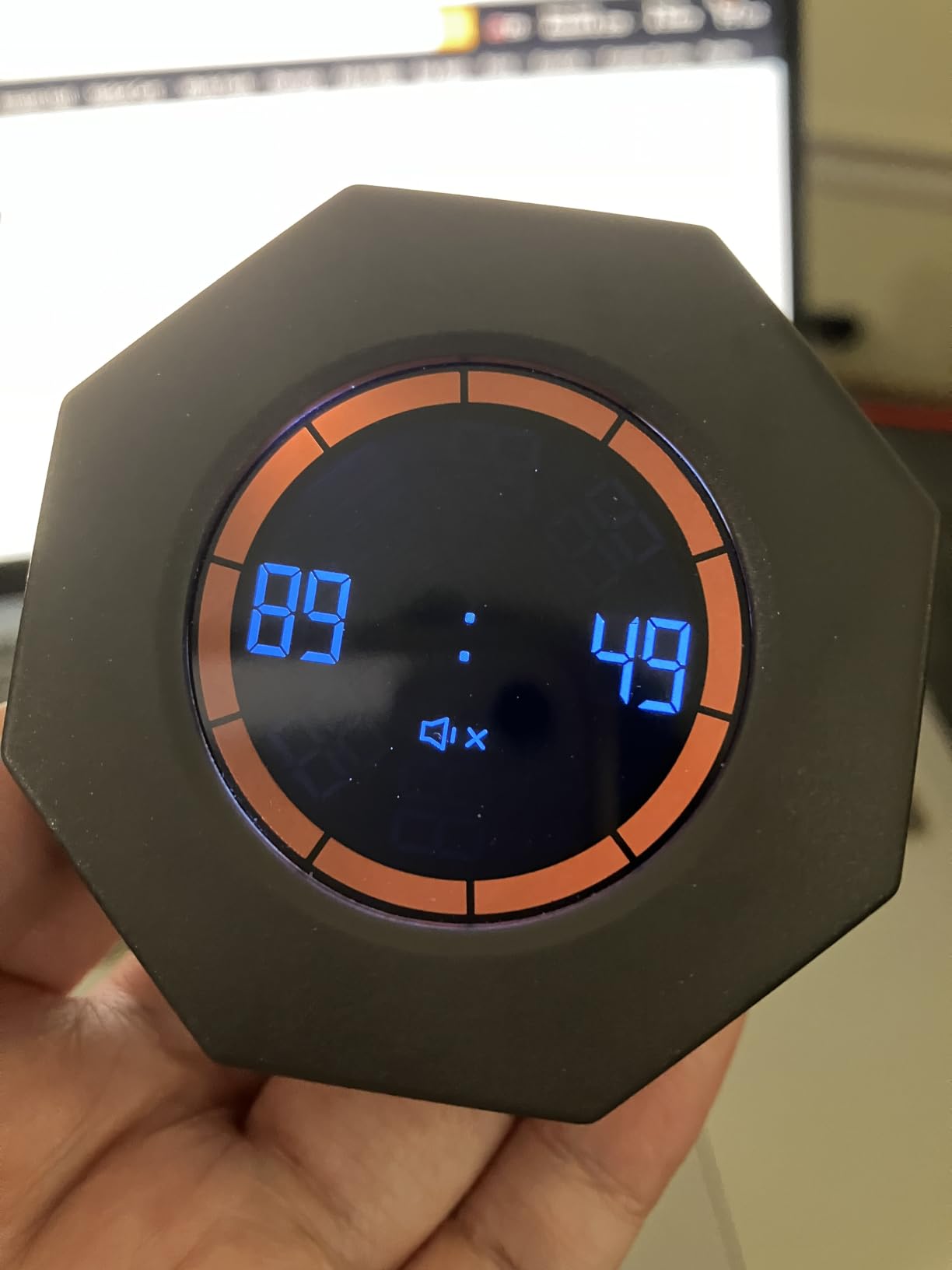 Rechargeable Pomodoro Timer, Small Gravity Timer (Pearl White) customer photo 2
